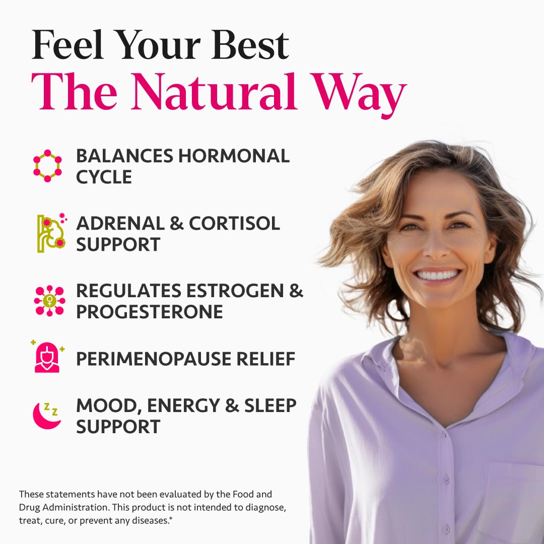 Ayurvedic Hormone Balance for Women | Cortisol Manager | Regulates Estrogen | Made in USA | Ashwagandha, Rhodiola, & Shatavari | Mood, Energy, & Sleep Support | Stress Relief | 60 Ct. - OSH Wellness