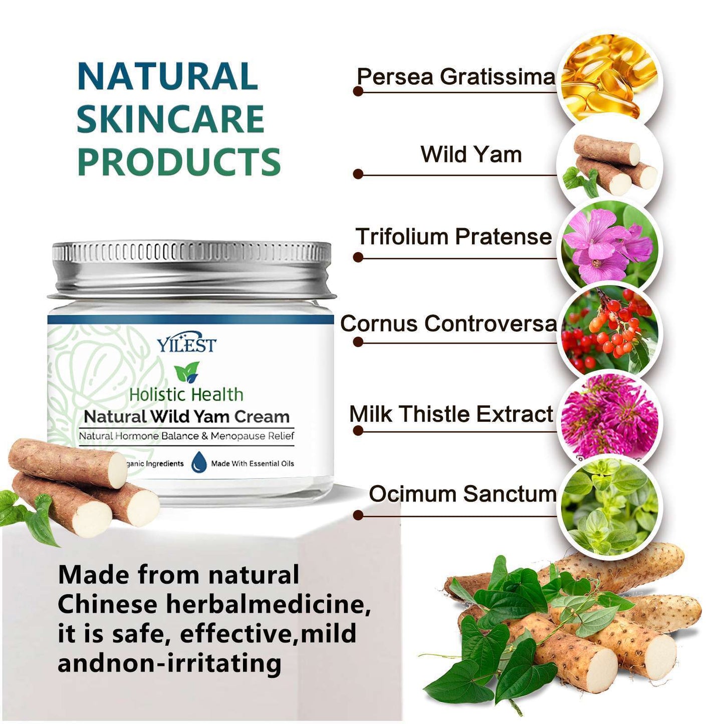 Chinese Yam Face Cream – Hormonal Balance & Moisture
Nourishing vegan cream for skin hydration, tone & hormone-related dryness.