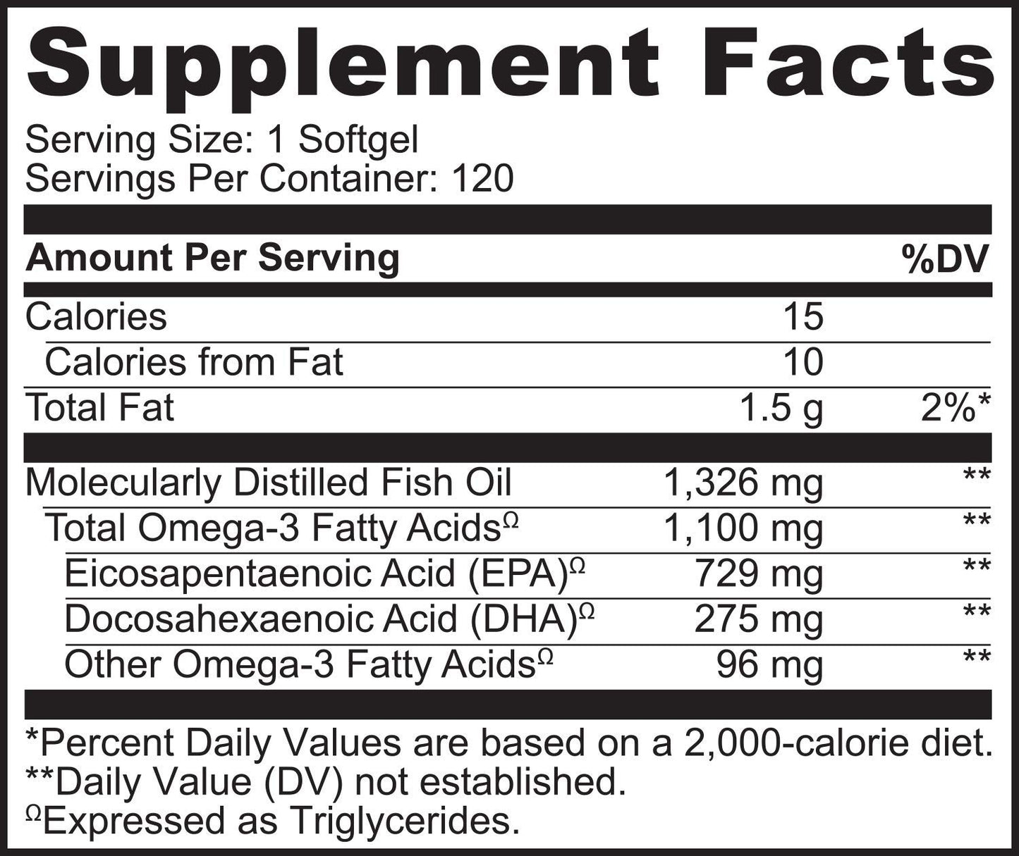 NATURELO Burpless Omega-3 Fish Oil – 1100mg EPA DHA, 120 Softgels