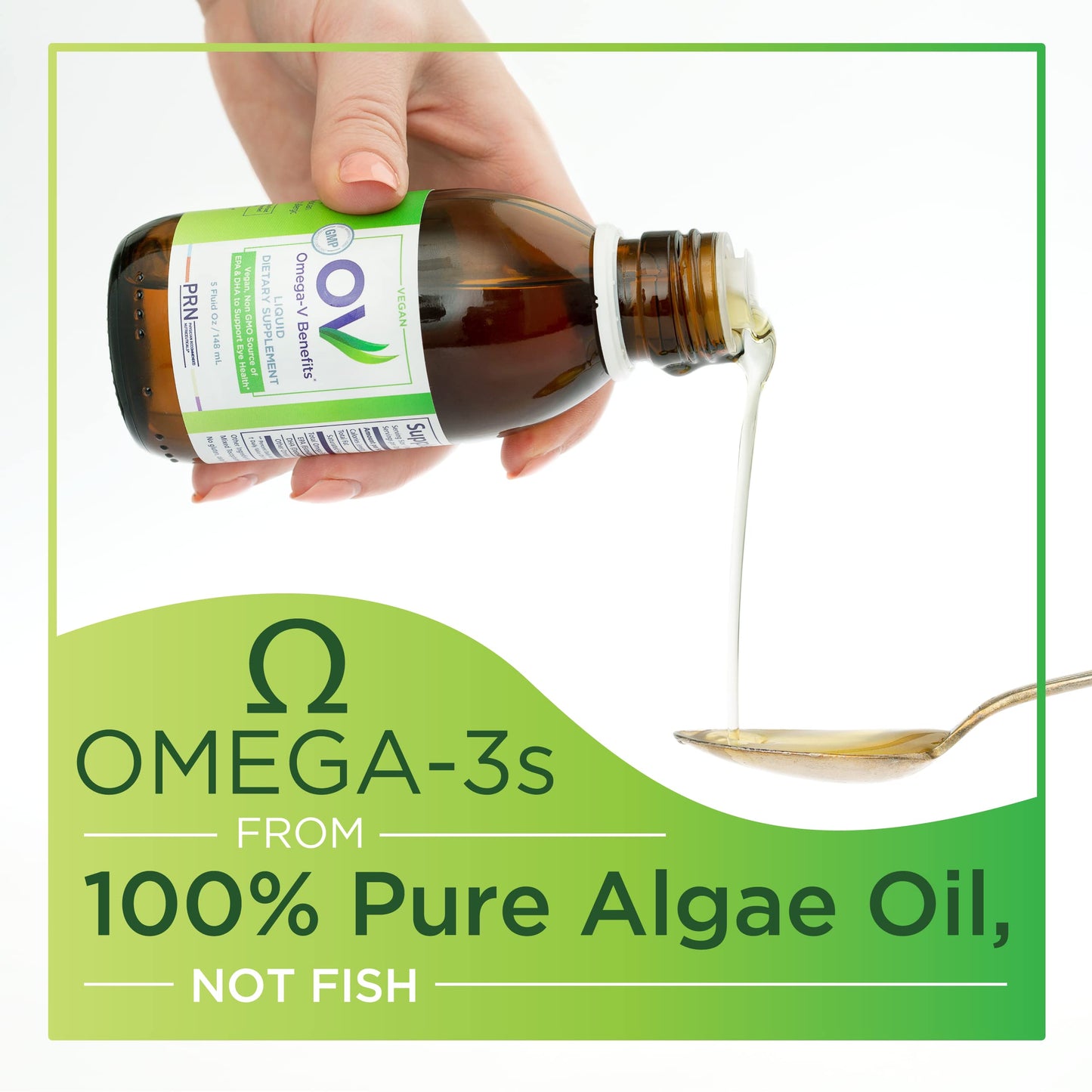 PRN Omega-V Vegan Omega-3 – 1000mg EPA & DHA, Heart & Brain Health, 1 Month