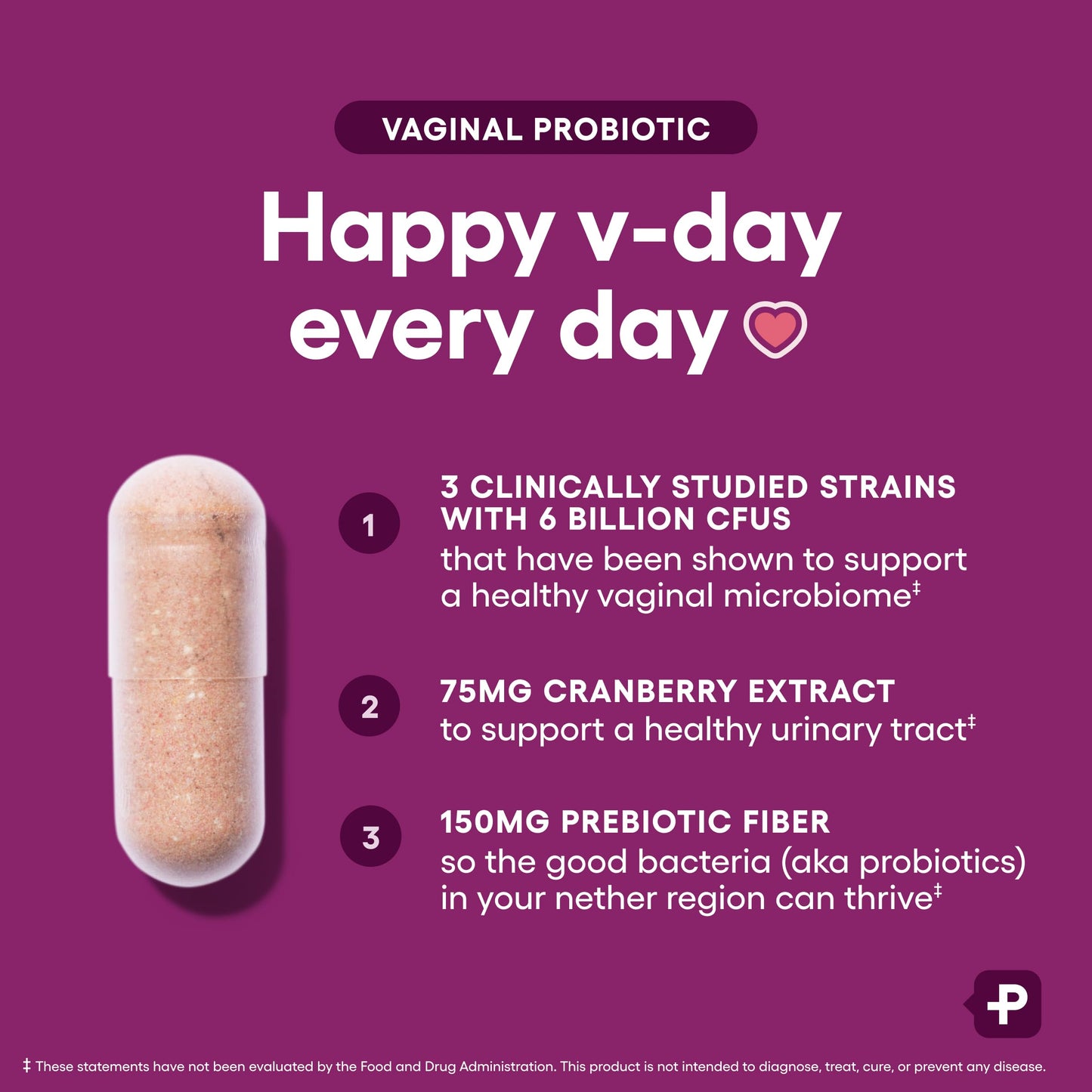 Physician's CHOICE Vaginal Probiotics for Women - pH Balance, Odor Control, Yeast Balance, Vaginal Flora & Feminine Health - 6B CFU with Organic Prebiotics and Cranberry Extract - 30 CT