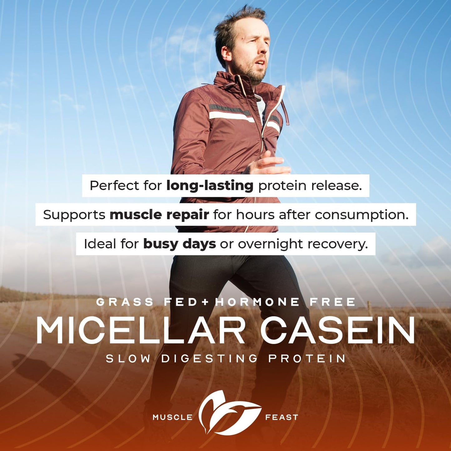 Muscle Feast Micellar Casein – Unflavored, Grass-Fed, Soy-Free, 4 lb