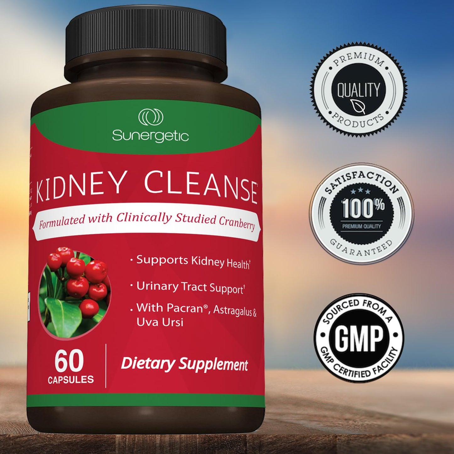 Premium Kidney Cleanse – Cranberry & Herbal Urinary Support – 60 Ct