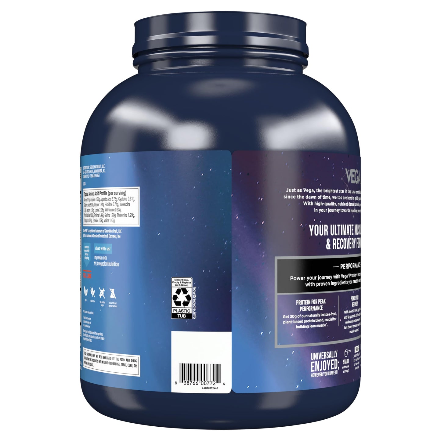 Vega Sport Protein – Berry, Vegan Plant-Based, NSF Certified, 4 lb