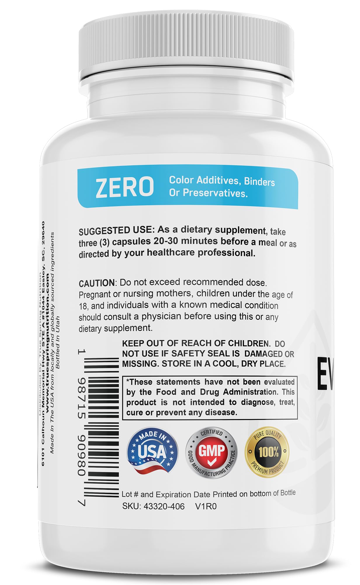 True Spring Nutrition Eve Balance Menopause Support - Complete Supplement for Women’s Total Menopause Relief, Hot Flashes, Joint Pain, and More - Premium Blend with Prebiotics & Probiotics