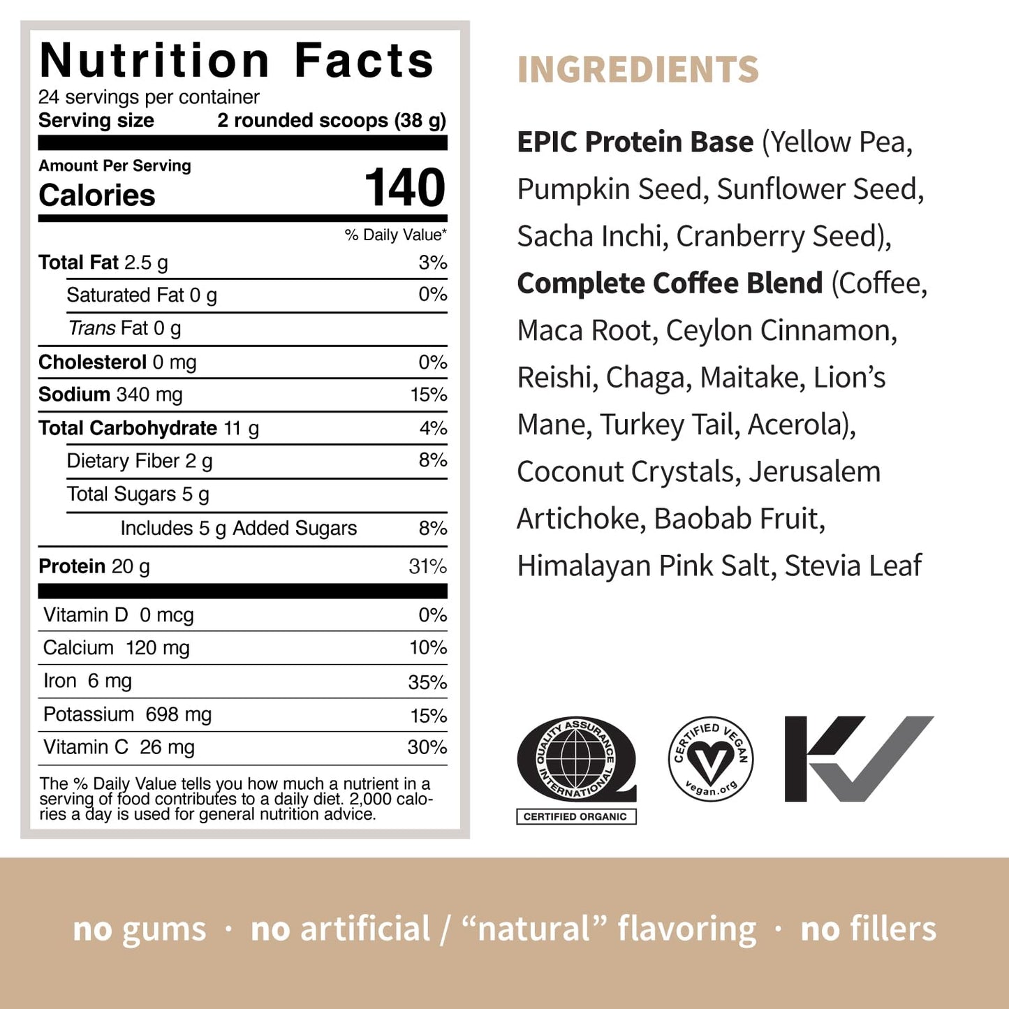 Sprout Living Coffee Protein Powder – Organic, Vegan, Adaptogens – 2 lb
20g Plant Protein | Real Coffee + Adaptogens | Organic | Vegan | 2 lb Bag
