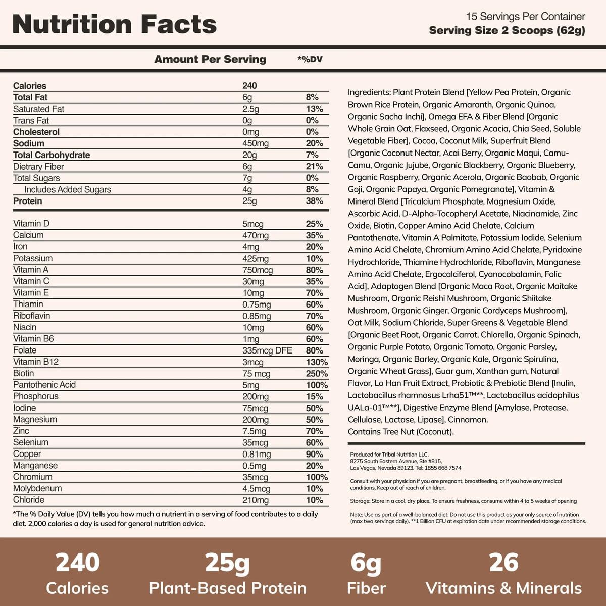 Ka’Chava All-in-One Nutrition Shake – Vegan Superfood Meal, 2 lb