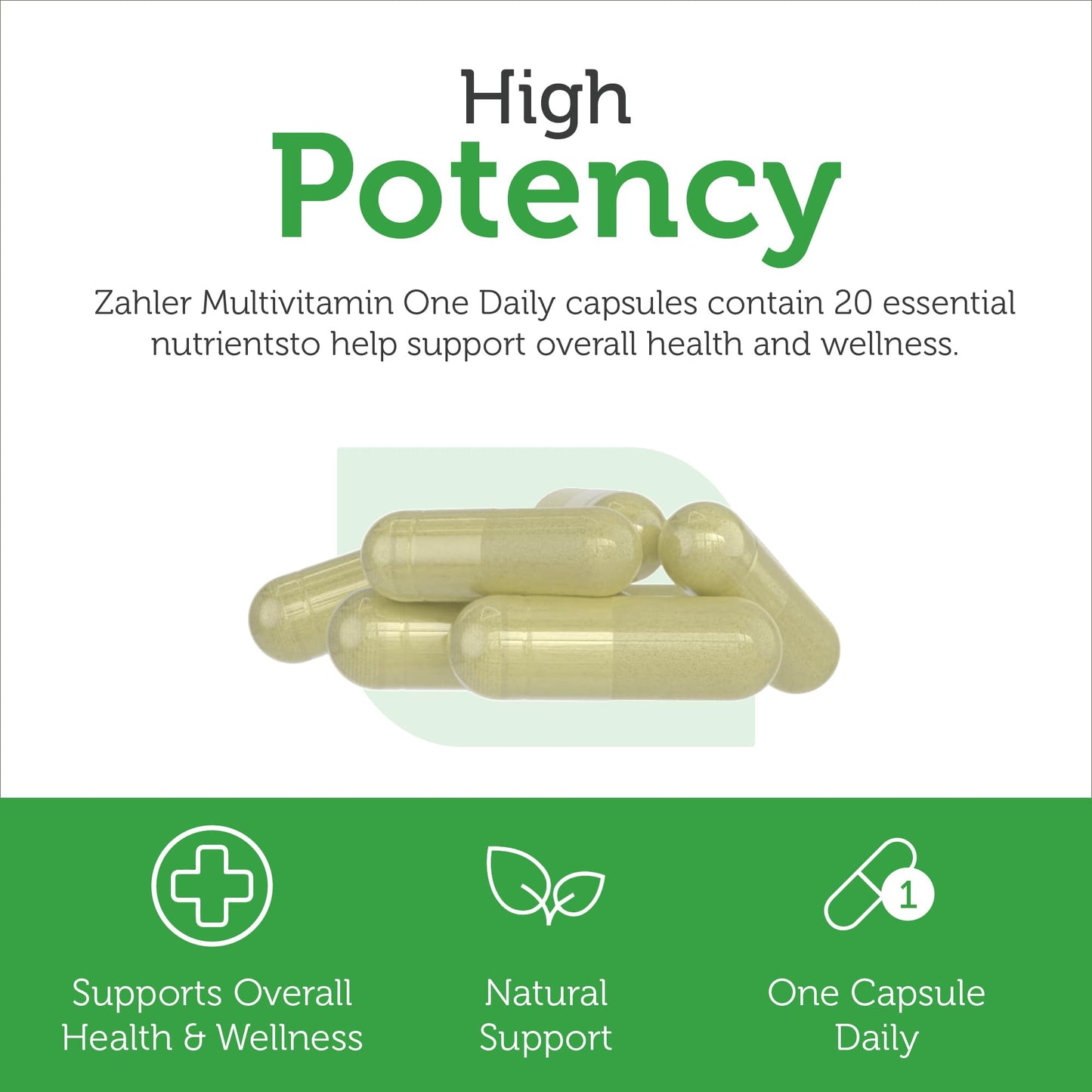 Zahler One Daily Vegan Multivitamins – Whole Food Blend, 60 Ct