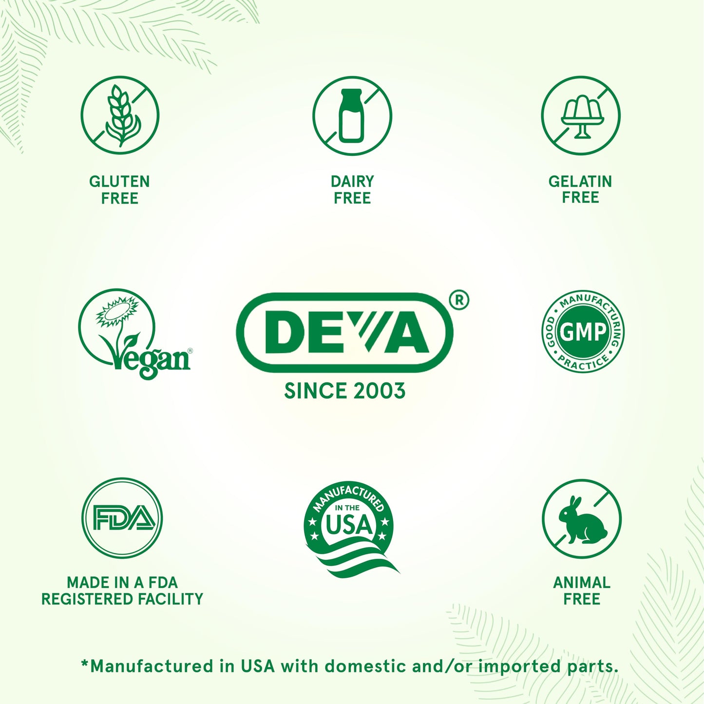 DEVA Vegan Multivitamin & Mineral Supplement with Iron 2-Pack, Spirulina, Chlorella, Ashwagandha, Broccoli & More, 90 Coated Tablets Each