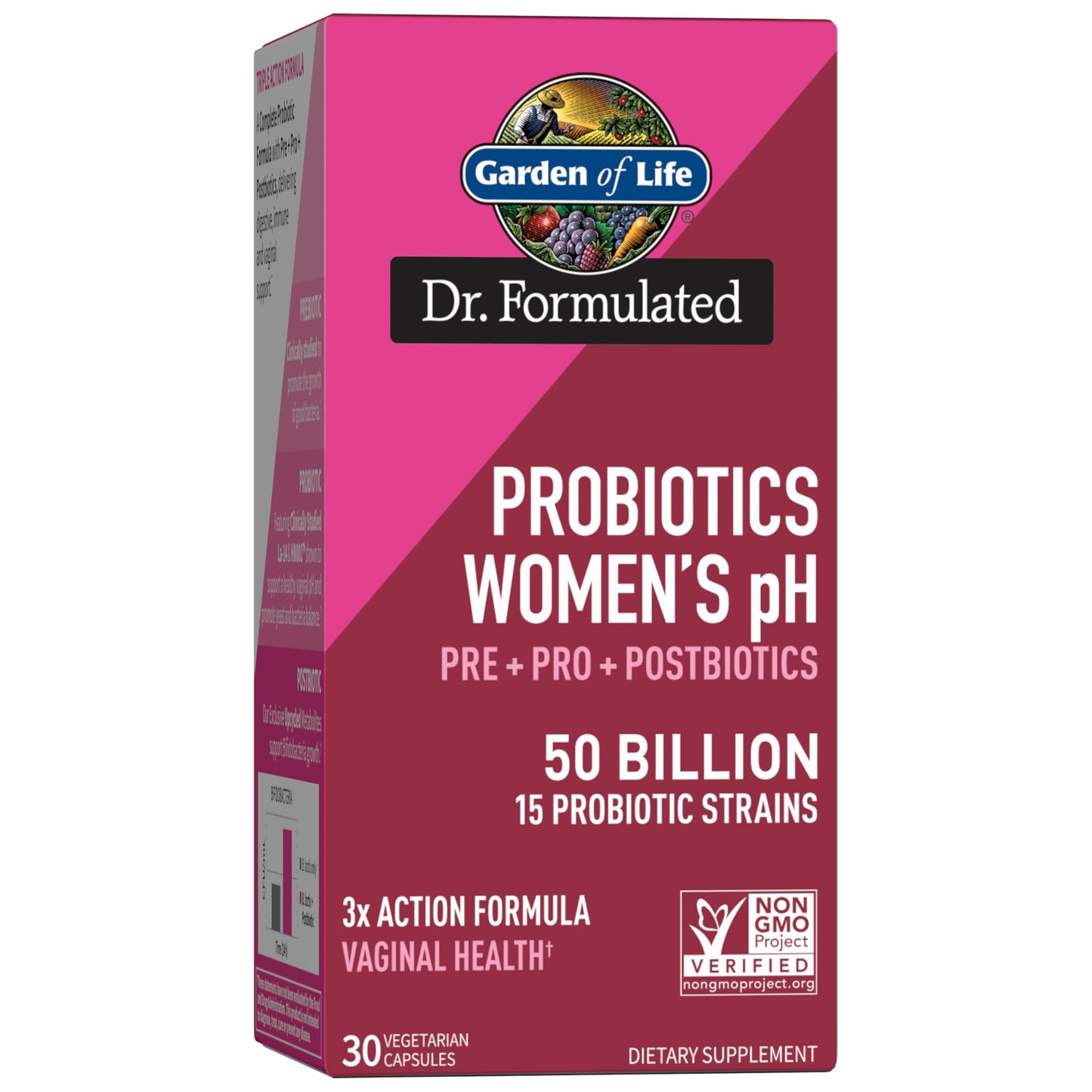 Garden of Life 3-in-1 Women’s Probiotic – Gut, Immune & Vaginal Health