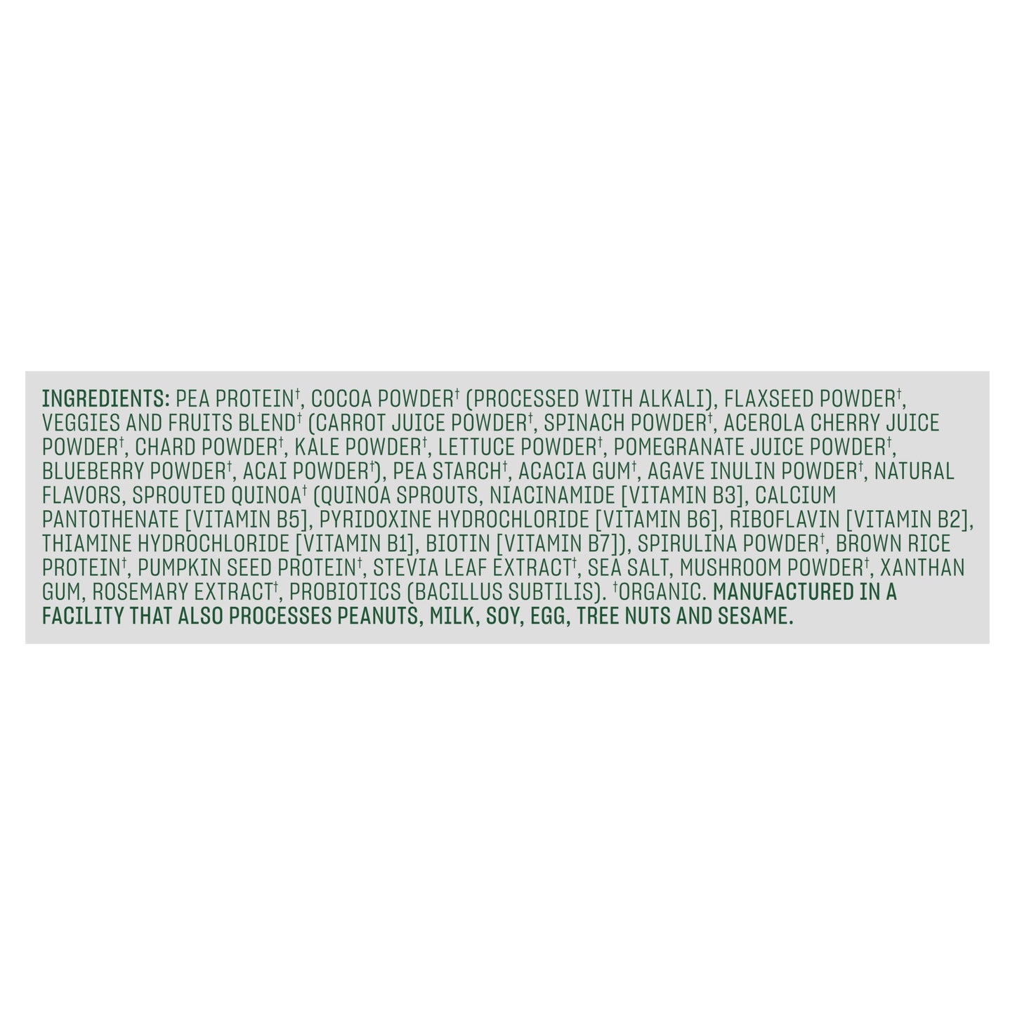 Vega Organic All-in-One Protein – Chocolate, Superfoods, 61.8 oz
