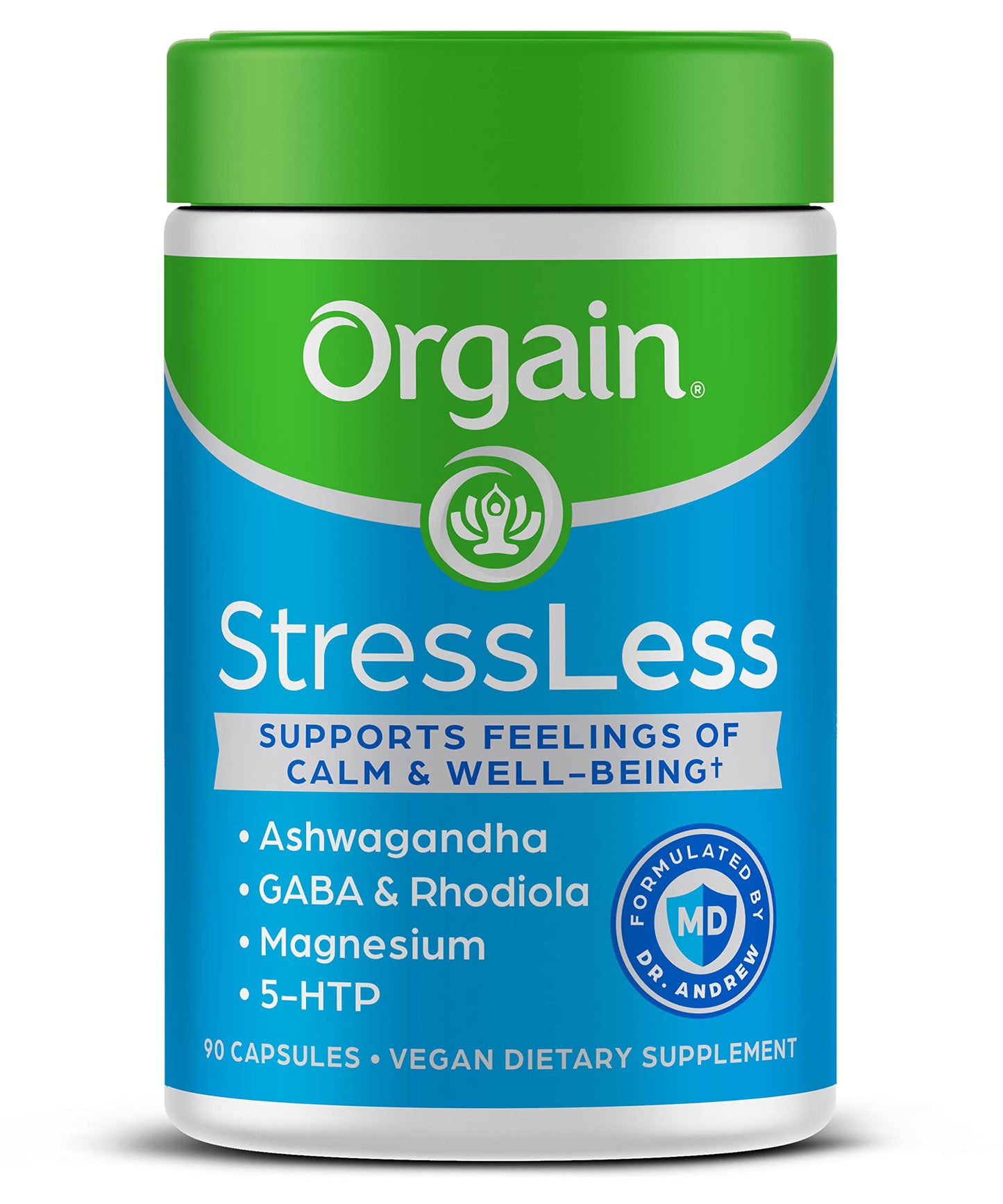 Orgain StressLess – Vegan Stress Relief with GABA, Ashwagandha & Mg