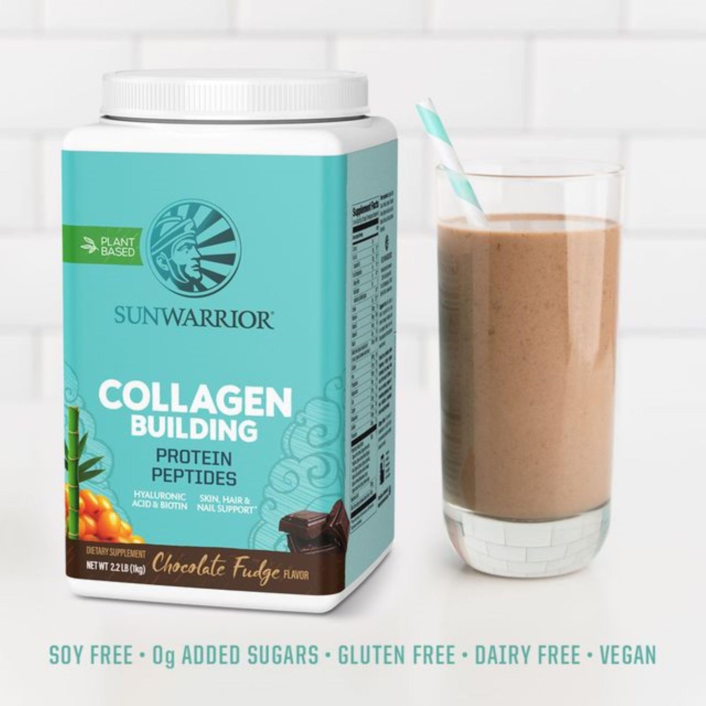 Sunwarrior Vegan Protein & Collagen Powder – Vanilla, 32–40 Servings