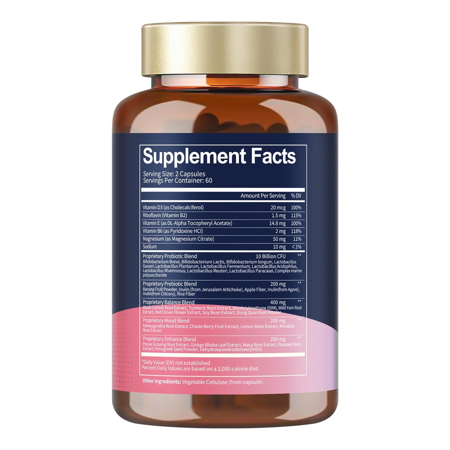 (2 Packs) 40-in-1 Menopause Supplements for Women, Multibenefit & Complete Black Cohosh for Hot Flashes, Night Sweats & Hormone Balance, w/ Probiotics, DIM, Vitex, Dong Quai, Red Clover and More