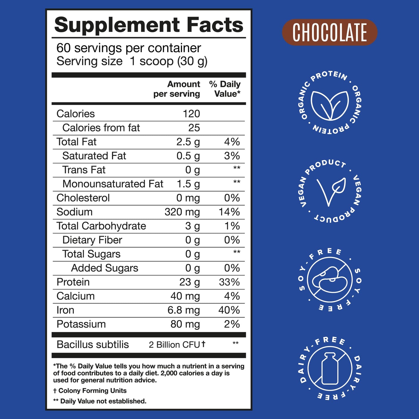Birdman Falcon Vegan Protein – Chocolate, Organic, Stevia-Free, Keto