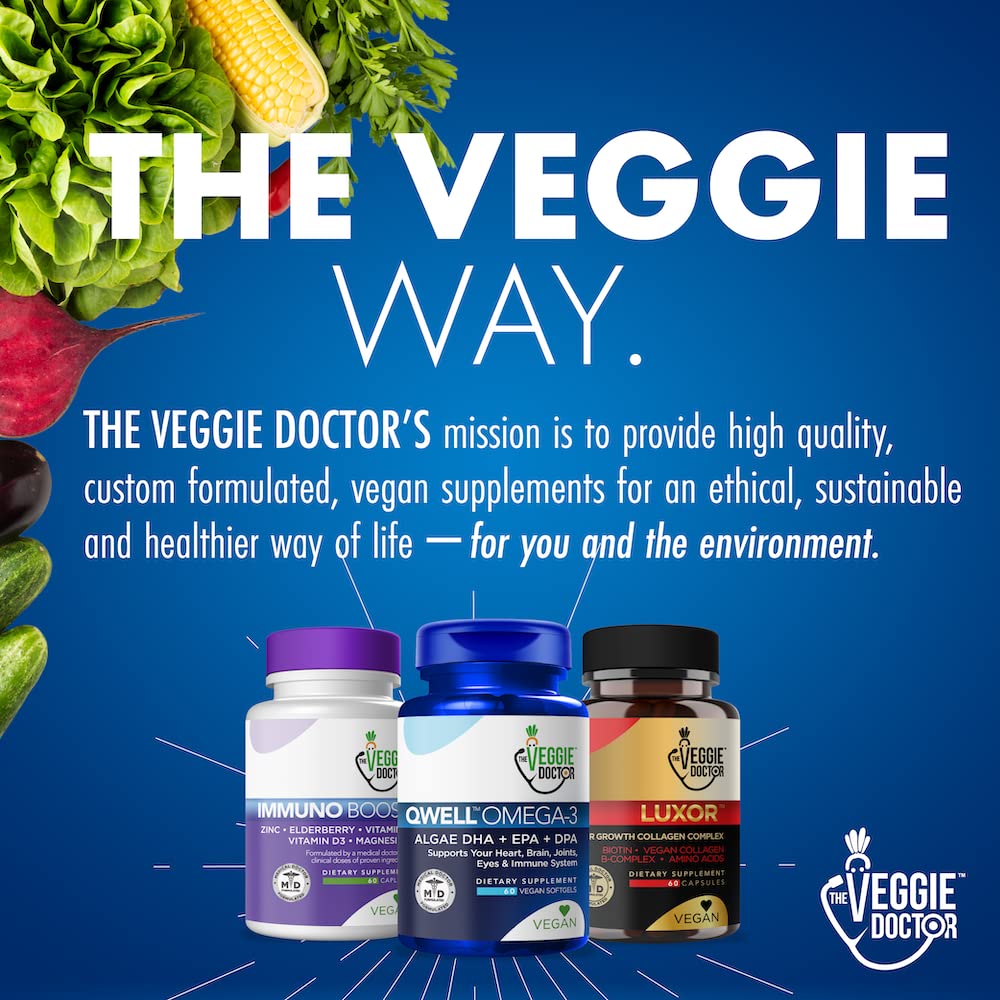 Vegan Omega-3 Supplement – DHA, EPA & DPA from Algae, No Carrageenan