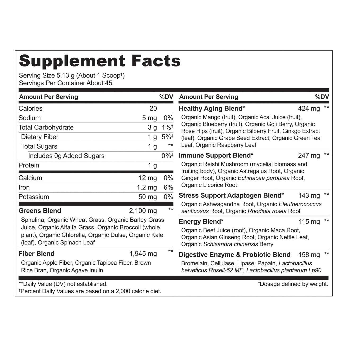 NATURELO Raw Greens Powder – Unsweetened Organic Superfood, 240g