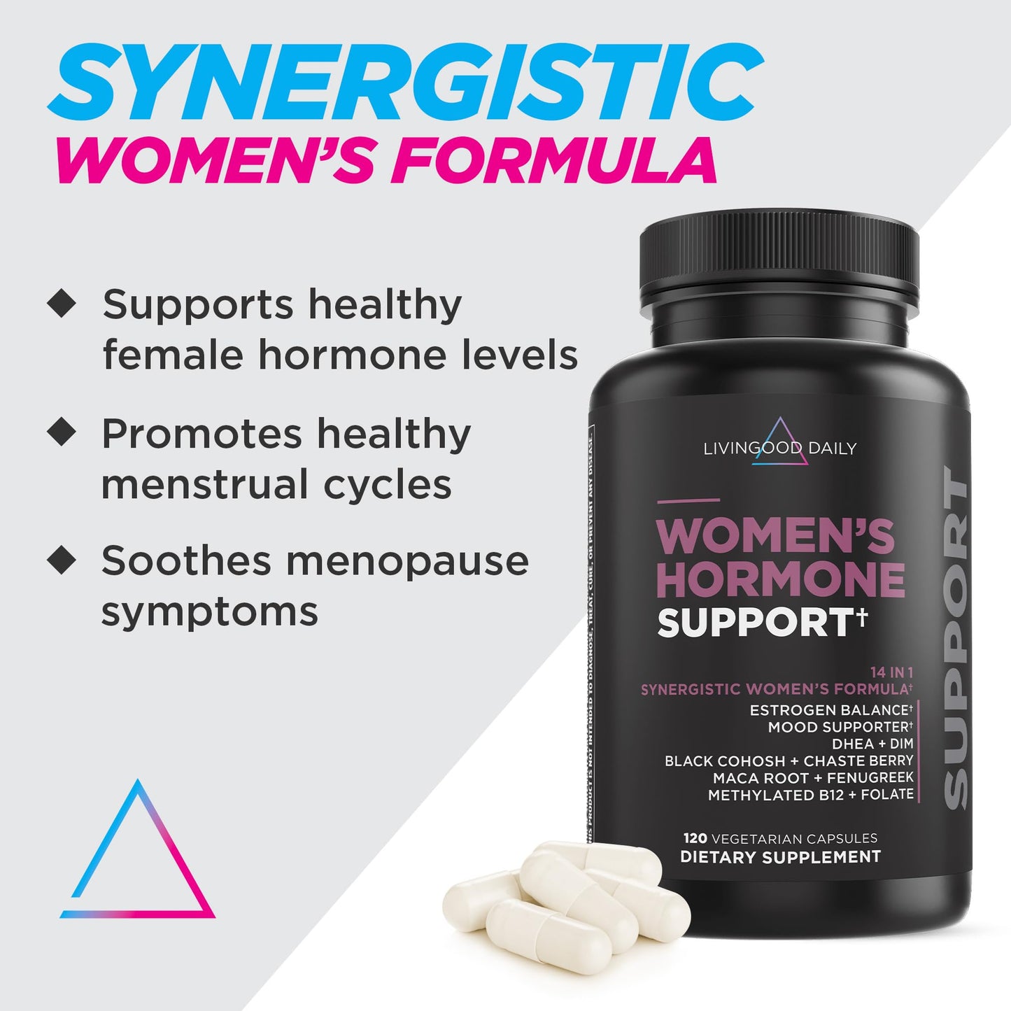 Livingood Daily Women’s Hormone Support – PMS, Menopause & Mood Relief