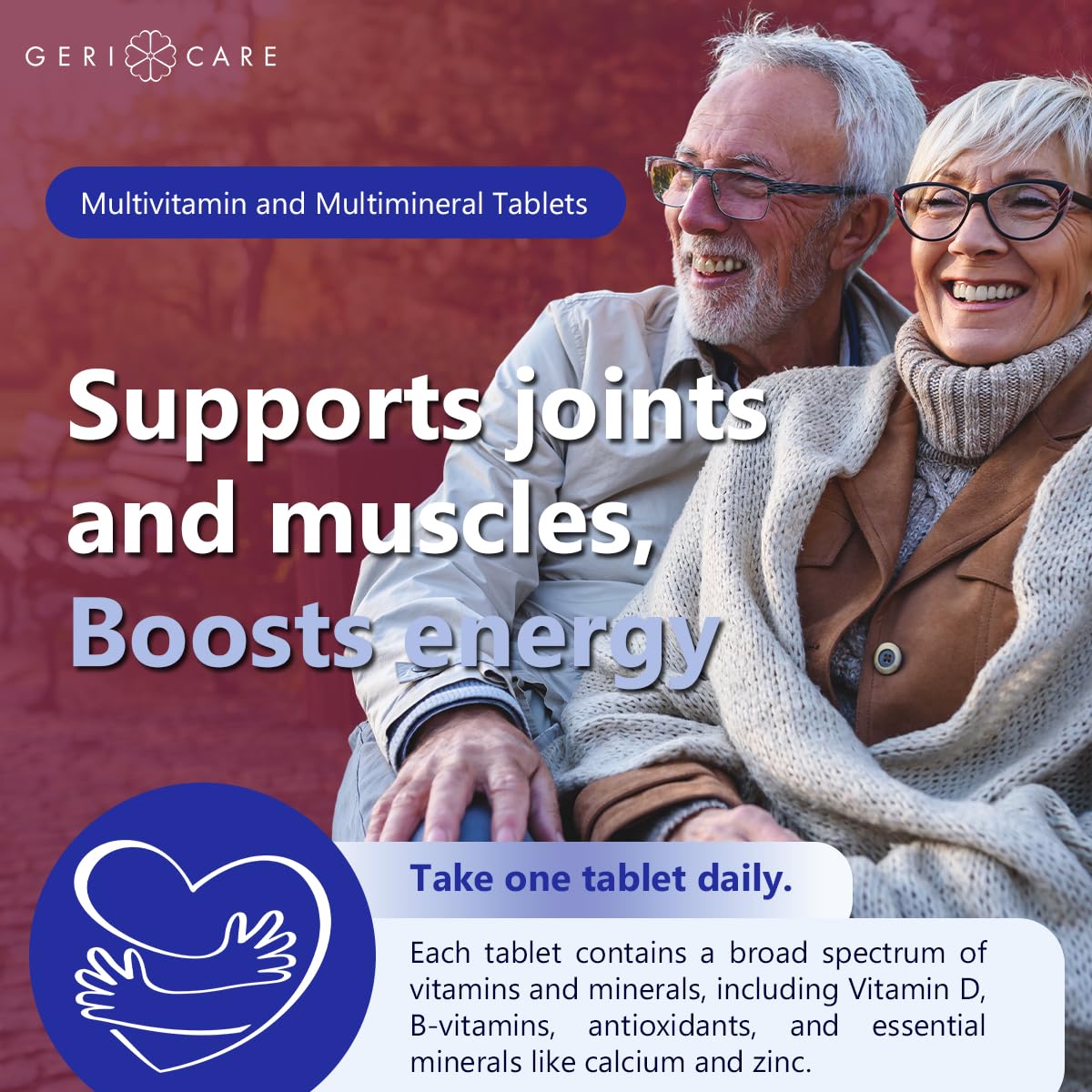 GeriCare Senior 50+ Multivitamin – Immune & Daily Support – 200 Ct