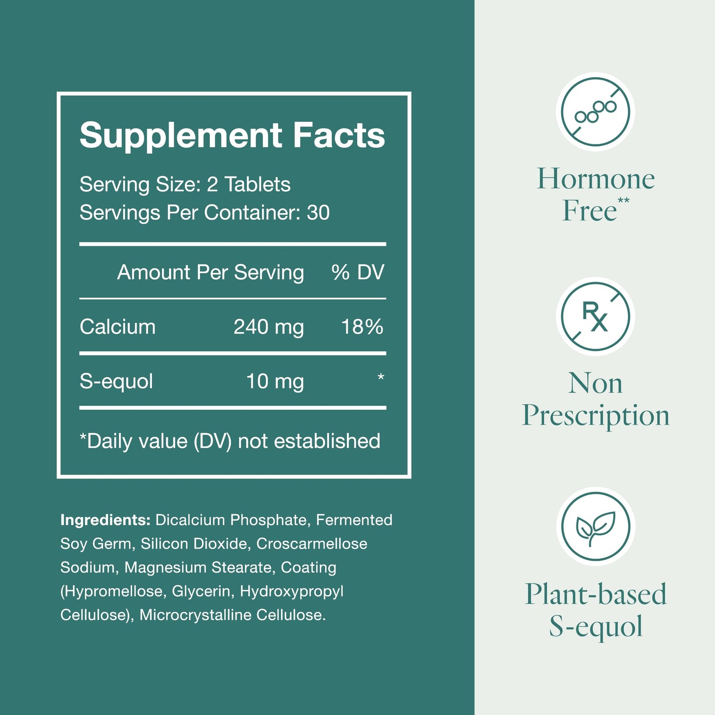 EQUELLE Menopause Supplement – Hot Flashes, Sleep & Muscle Relief – 60 Ct