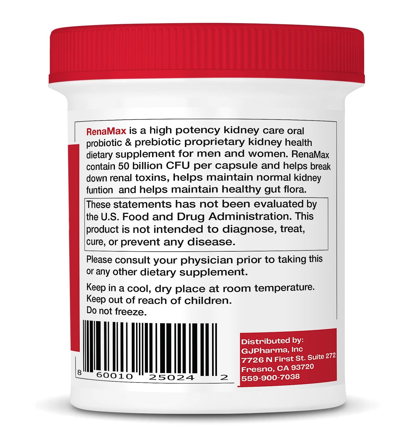 RENAMAX Kidney Restore – Probiotic & Prebiotic Support – 90 Capsules