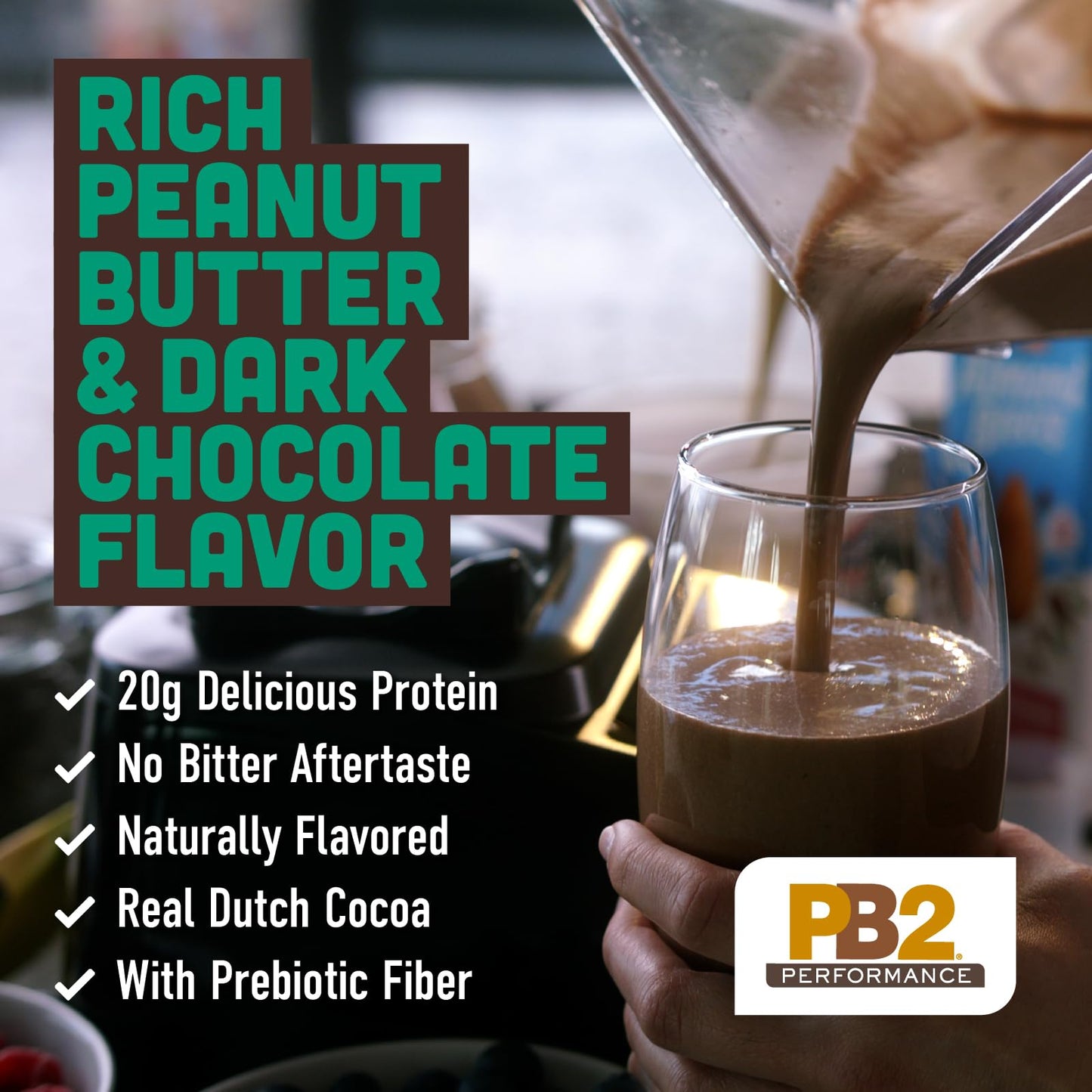 PB2 Vegan Protein Powder – Peanut Cocoa, 20g Protein, 2lb