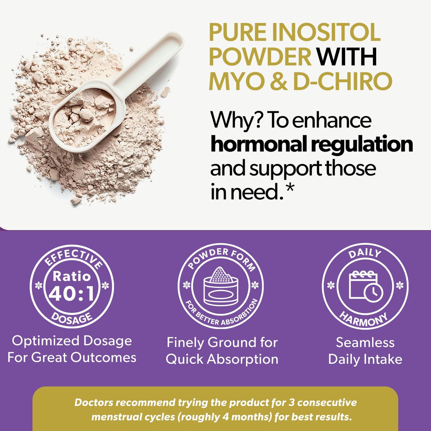Intimate Rose Inositol Supplement for Women Powder - Myo-inositol & D-Chiro Inositol - Hormonal Balance & Healthy Ovarian Function Support for Women - Ideal 40:1 Ratio - Made in USA