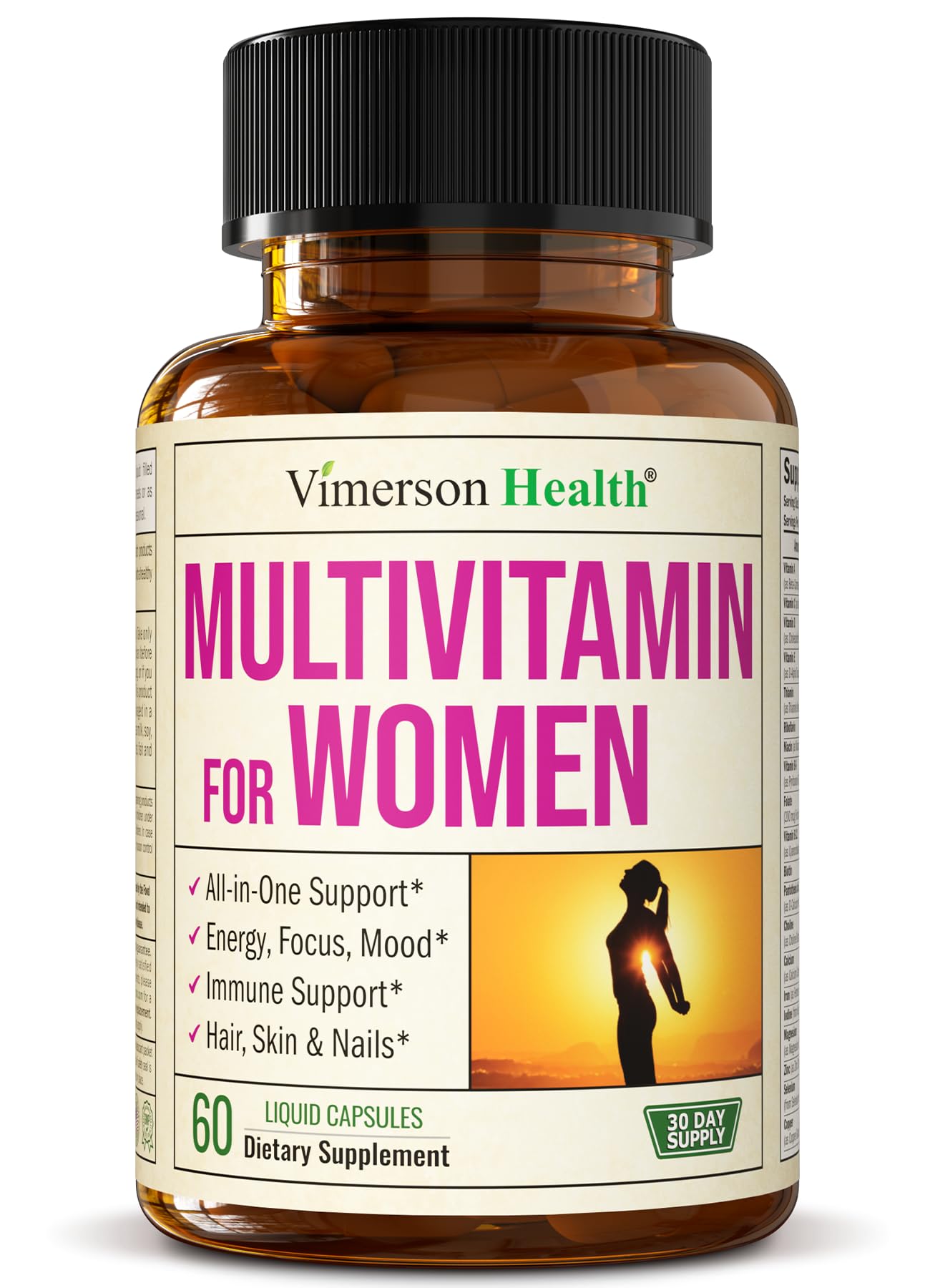 Women’s Daily Multivitamin – Energy, Hair, Focus & Health – 60 Caps