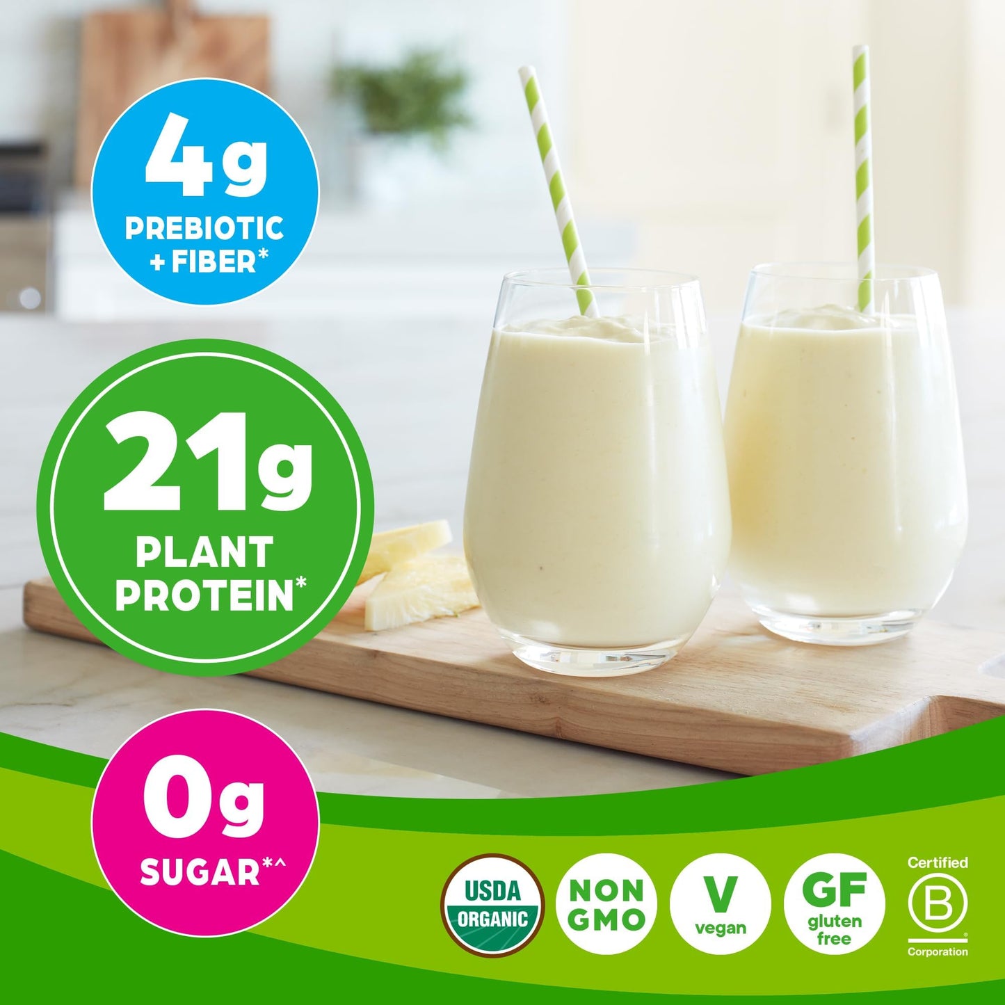Orgain Organic Vegan Protein – Unflavored, No Sugar, Gluten-Free, 1.59 lb