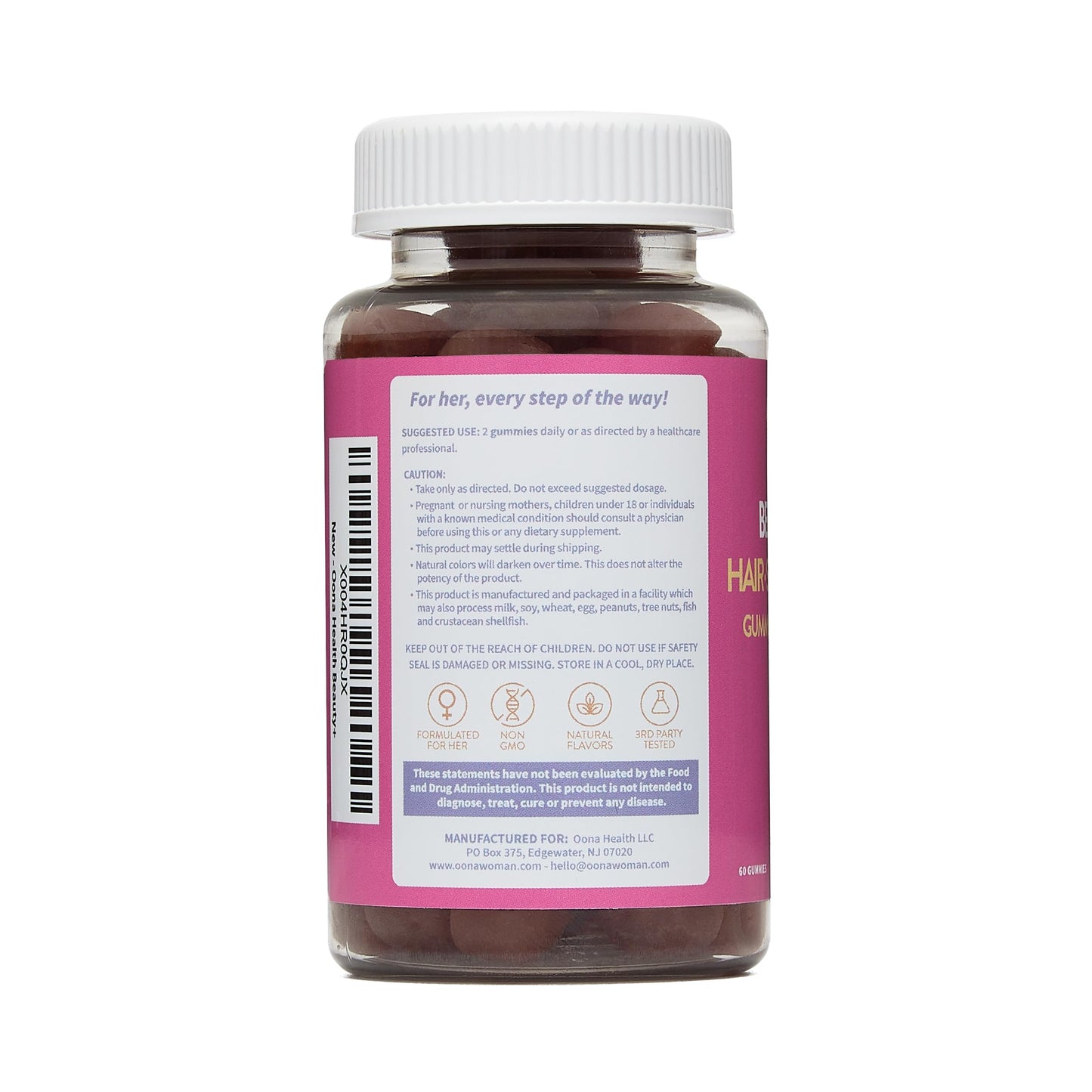 Beauty+ Biotin Gummies – Hair, Skin, Nail Support – 5,000 mcg – 60 Ct