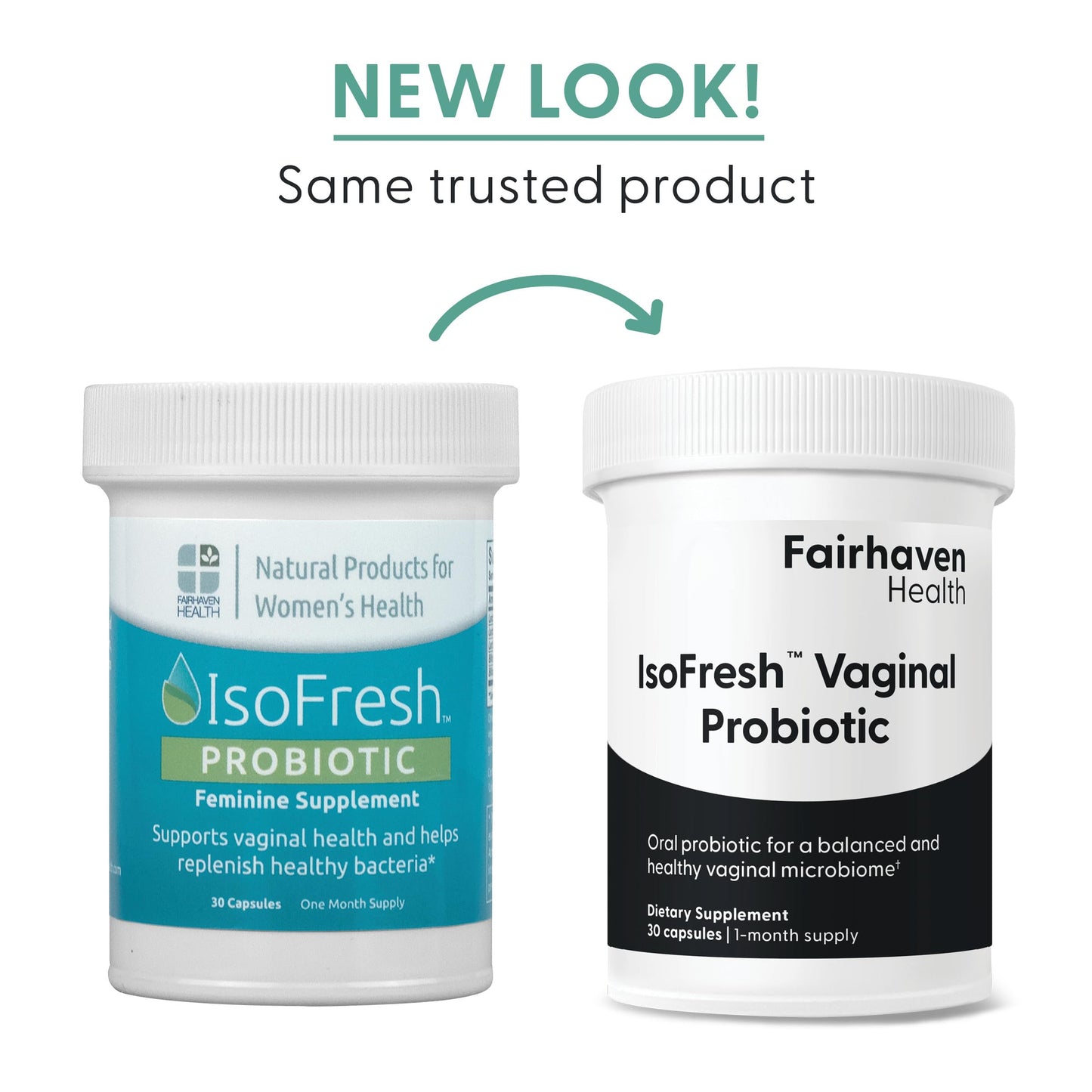 Fairhaven Health IsoFresh Vaginal Probiotics for Women | Supports Healthy pH Balance and Vaginal Odor* | One Per Day | Lactobacillus Blend | Gluten Free Supplement | 30 Capsules