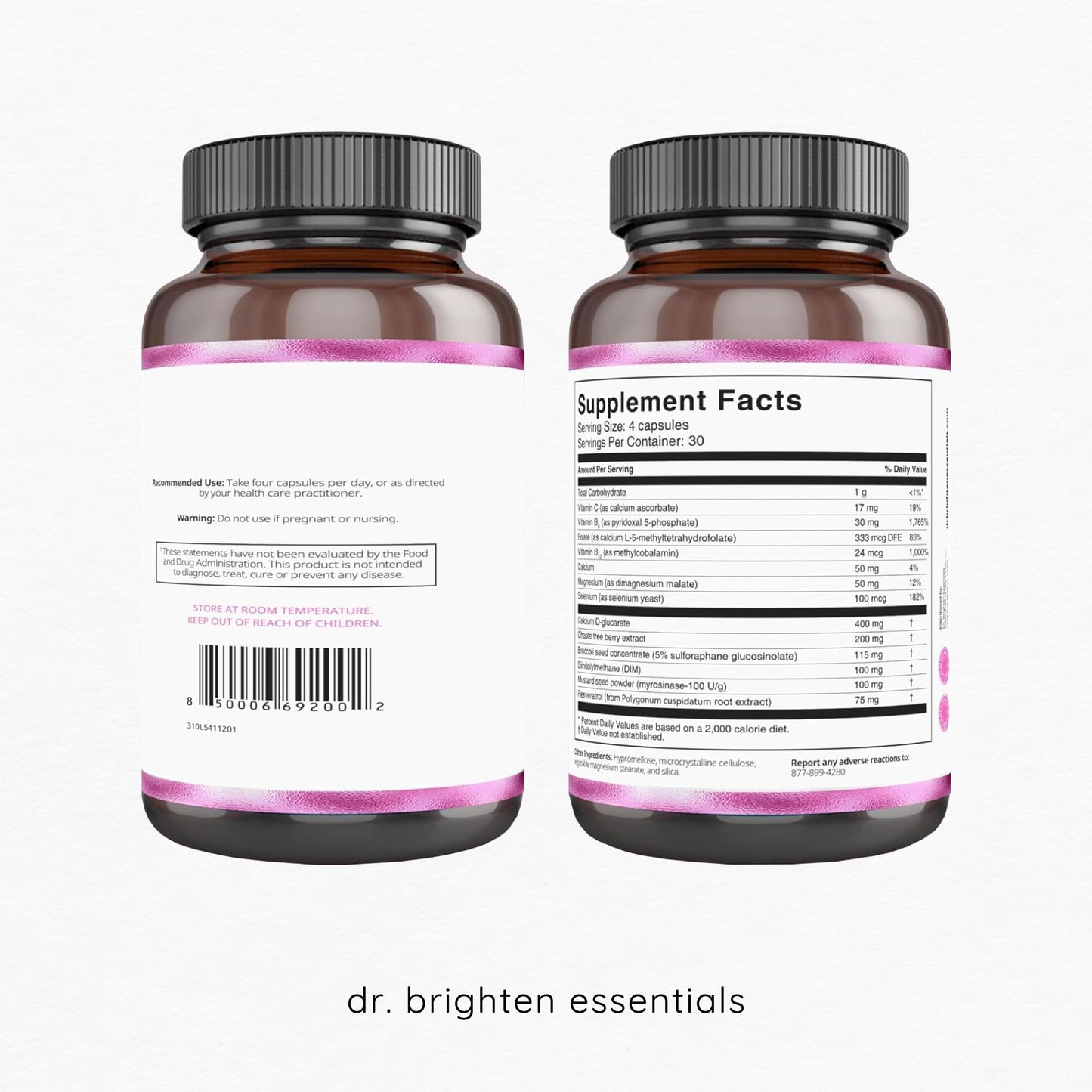 Dr. Brighten Period Support Kit - Balance, Adrenal Support, and Women's Probiotic - Targets Hormonal Acne, Period Issues, & PMS - Vegan, Non-GMO