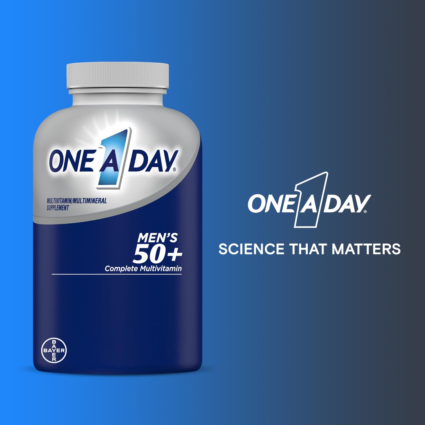 One A Day Men’s 50+ Multivitamin with D, B12 & Calcium – 200 Ct