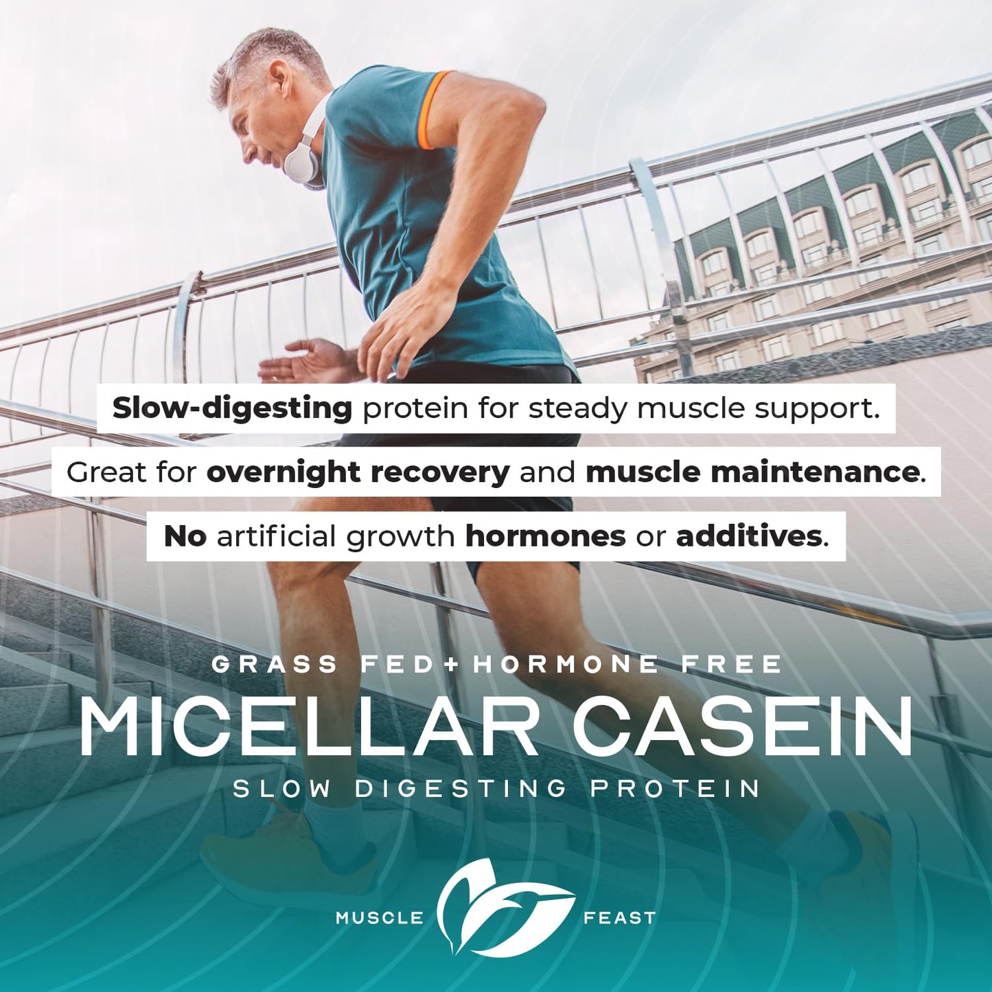 Muscle Feast Micellar Casein – Unflavored, Grass-Fed, Soy-Free, 4 lb