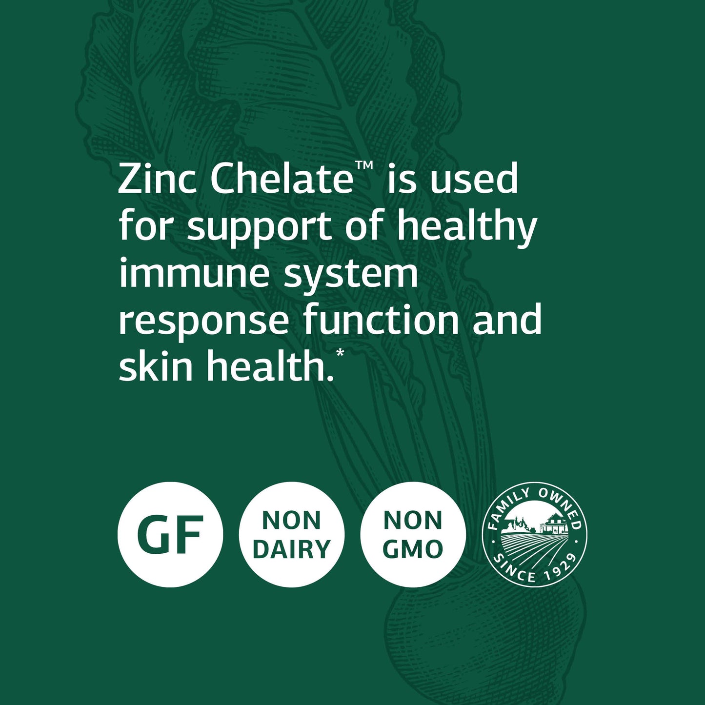 Standard Process Inc. Zinc Chelate - Whole Food Digestion and Digestive Health, and Skin Health with Beet Root and Zinc - 180 Tablets