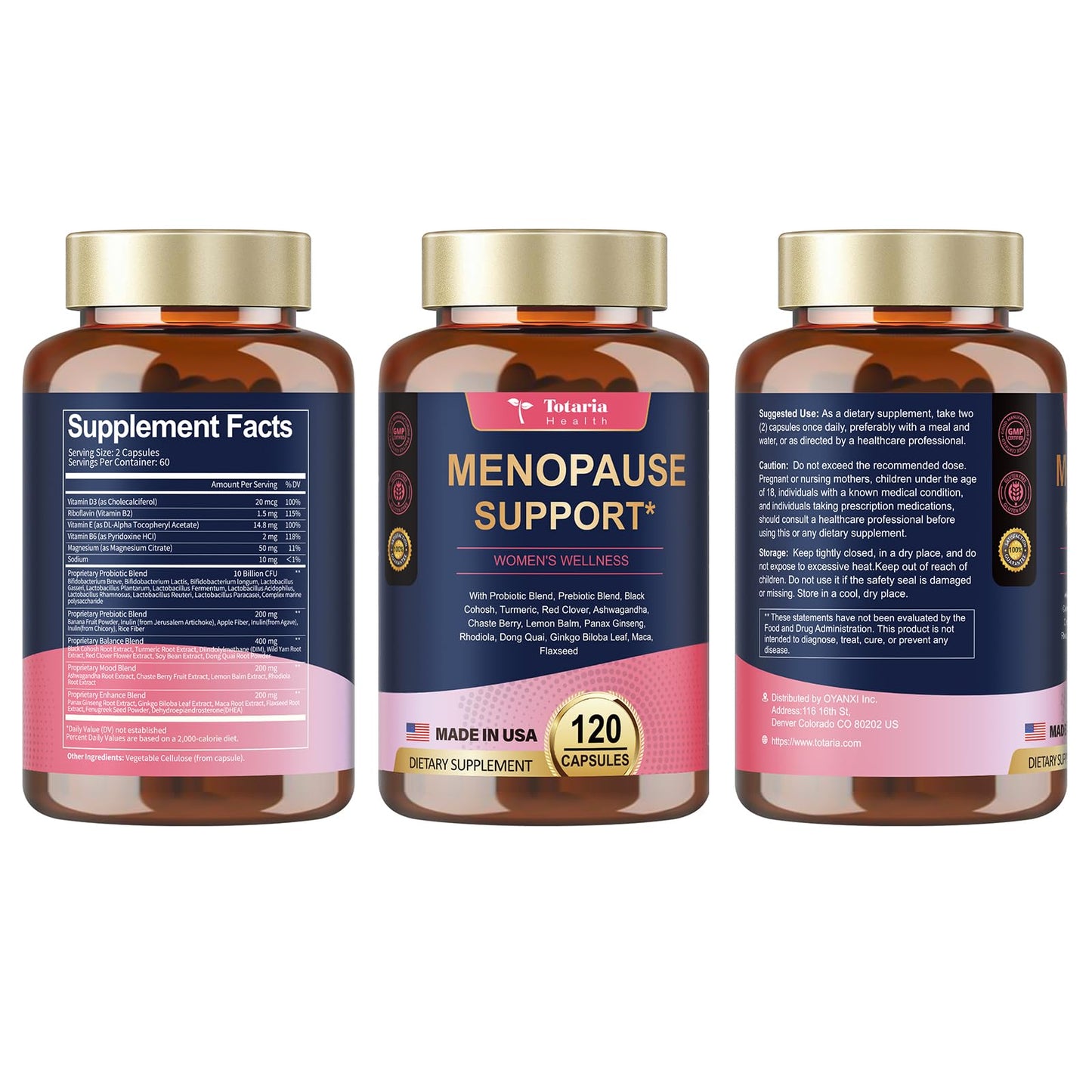(2 Packs) 40-in-1 Menopause Supplements for Women, Multibenefit & Complete Black Cohosh for Hot Flashes, Night Sweats & Hormone Balance, w/ Probiotics, DIM, Vitex, Dong Quai, Red Clover and More