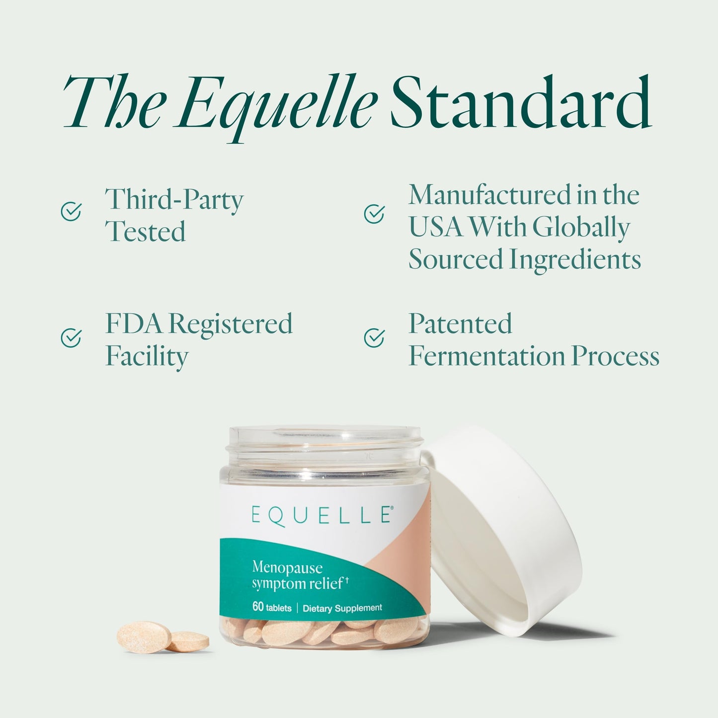 EQUELLE Menopause Supplement – Hot Flashes, Sleep & Muscle Relief – 60 Ct