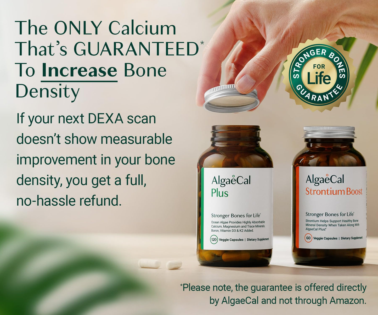 AlgaeCal Bone Builder Pack – Plant-Based Calcium + K2, D3, Magnesium for Bone Strength