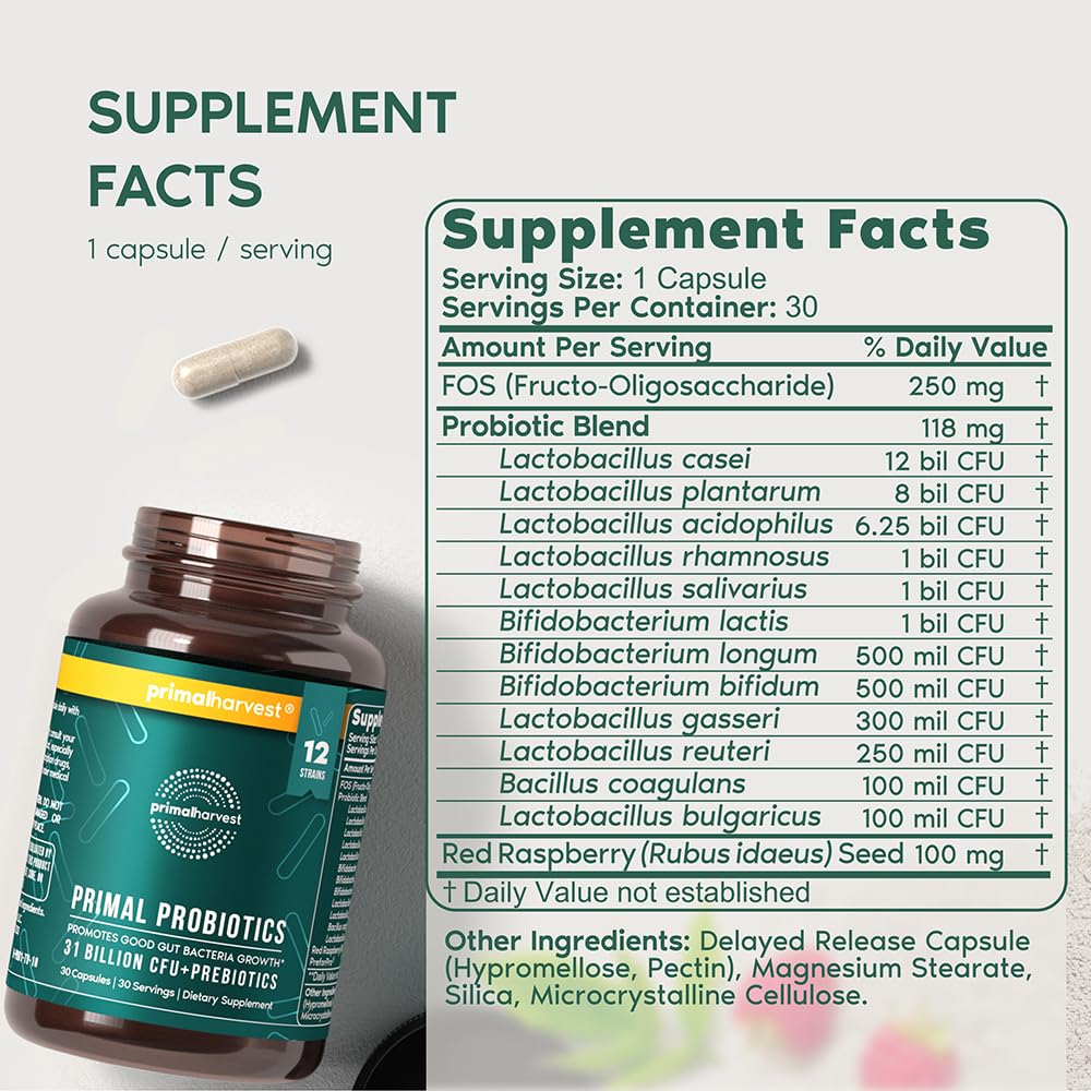 Primal Harvest Probiotics – 12-Strain Gut, Digestive & Immune Support