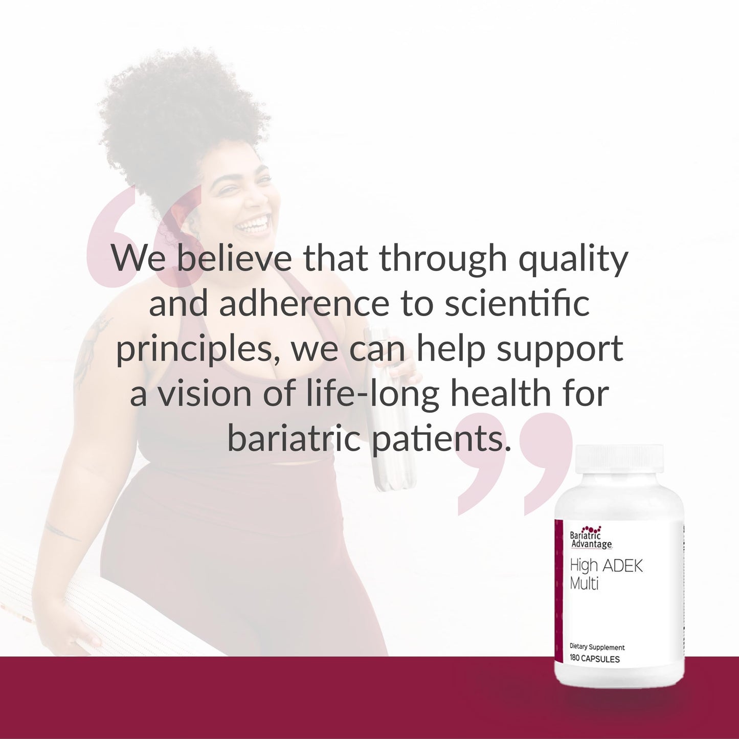 Bariatric Advantage High ADEK Multi - for Bariatric Surgery Patients - Multivitamin with Vitamins A, D, E, K & Trace Minerals - 100%+ DV of ADEK - 180 Capsules