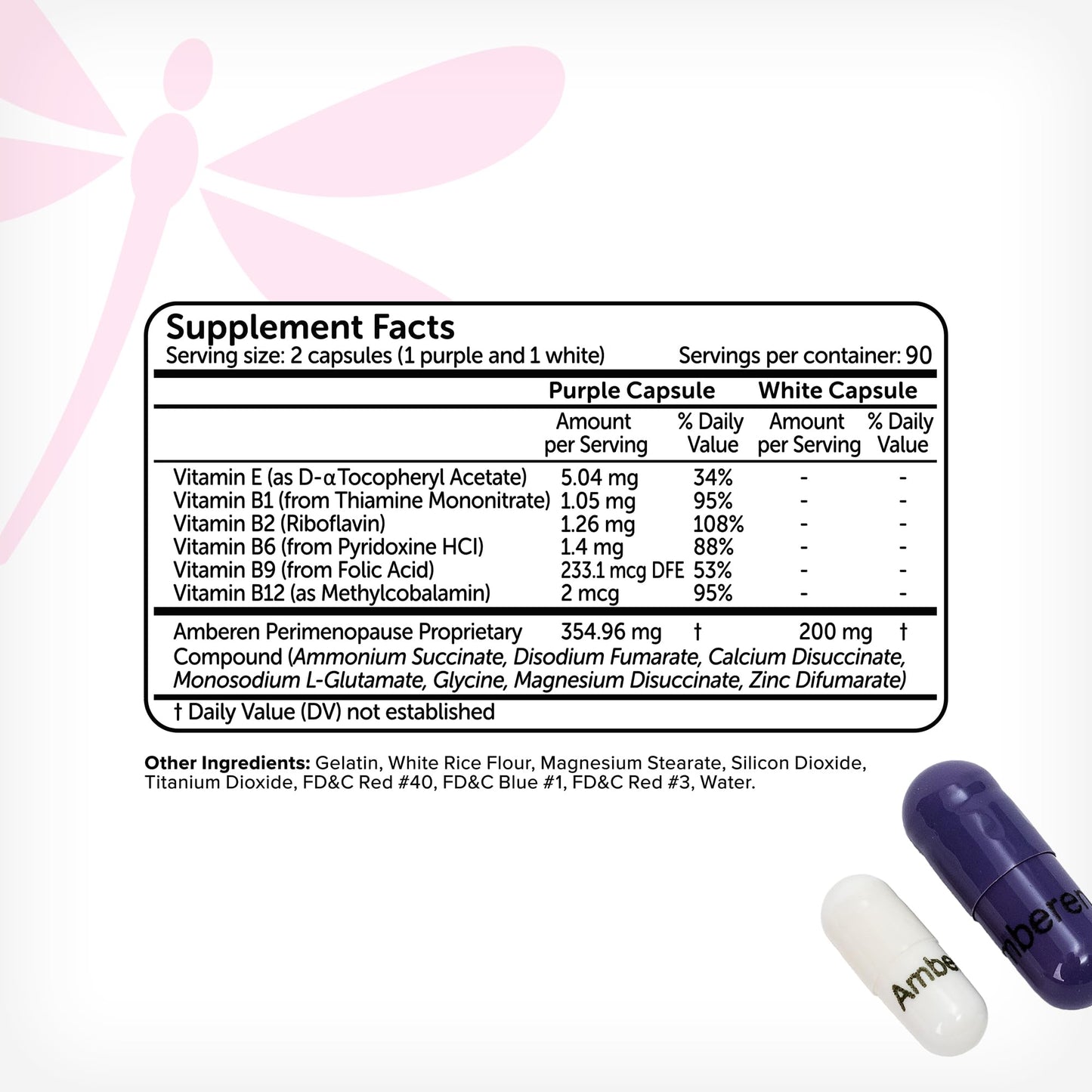 Amberen Perimenopause, Peri-Menopause Multi-Symptom Relief, Vitamin B, Vitamin E & Antioxidants Supplement, Helps Support Hormone Balance, Hot Flashes & Night Sweats, Supplements for Women, 180 Count