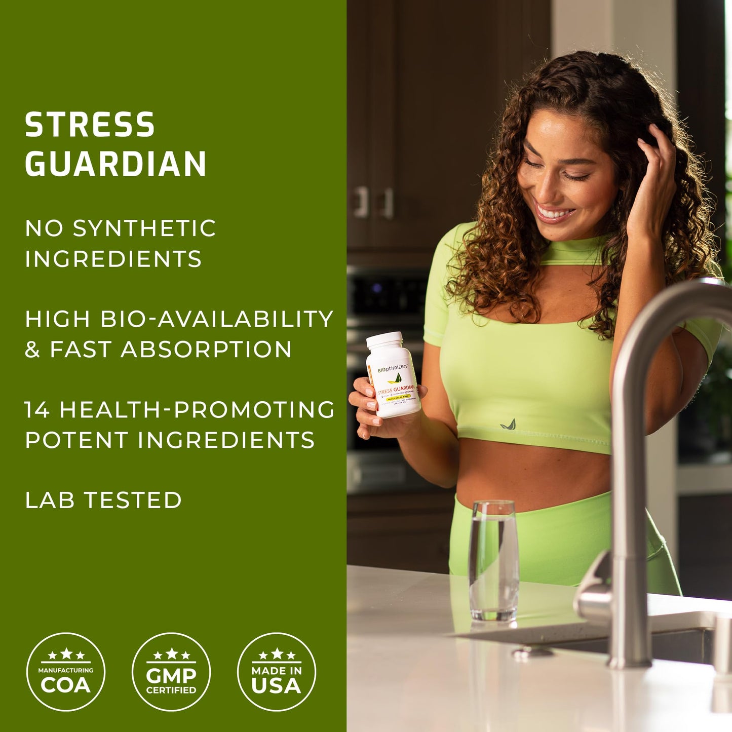 BIOptimizers Stress Guardian – Stress Relief & Rest Support – 90 Capsules