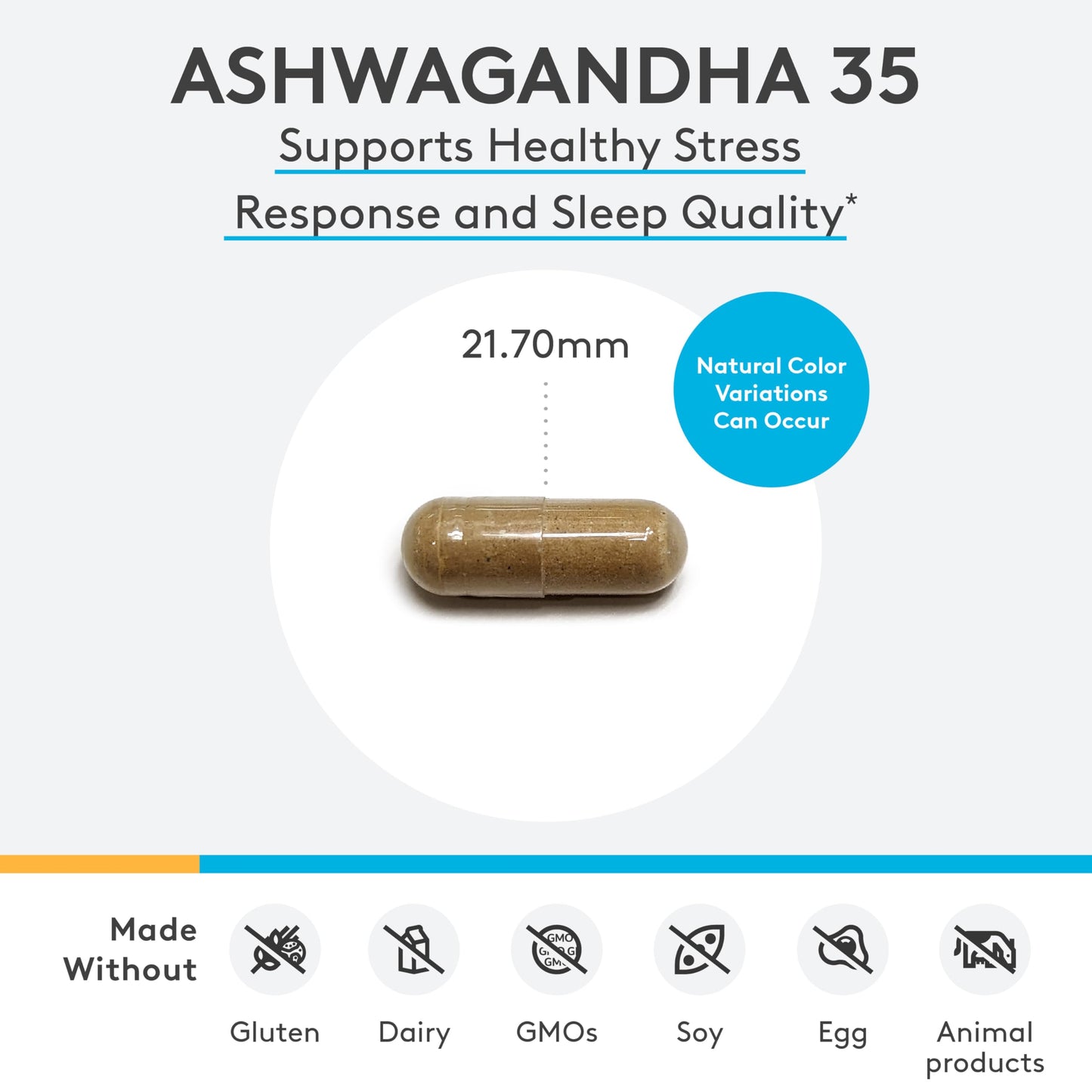 XYMOGEN Ashwagandha 35 – Stress, Sleep & Relaxation Support – 60 Capsules