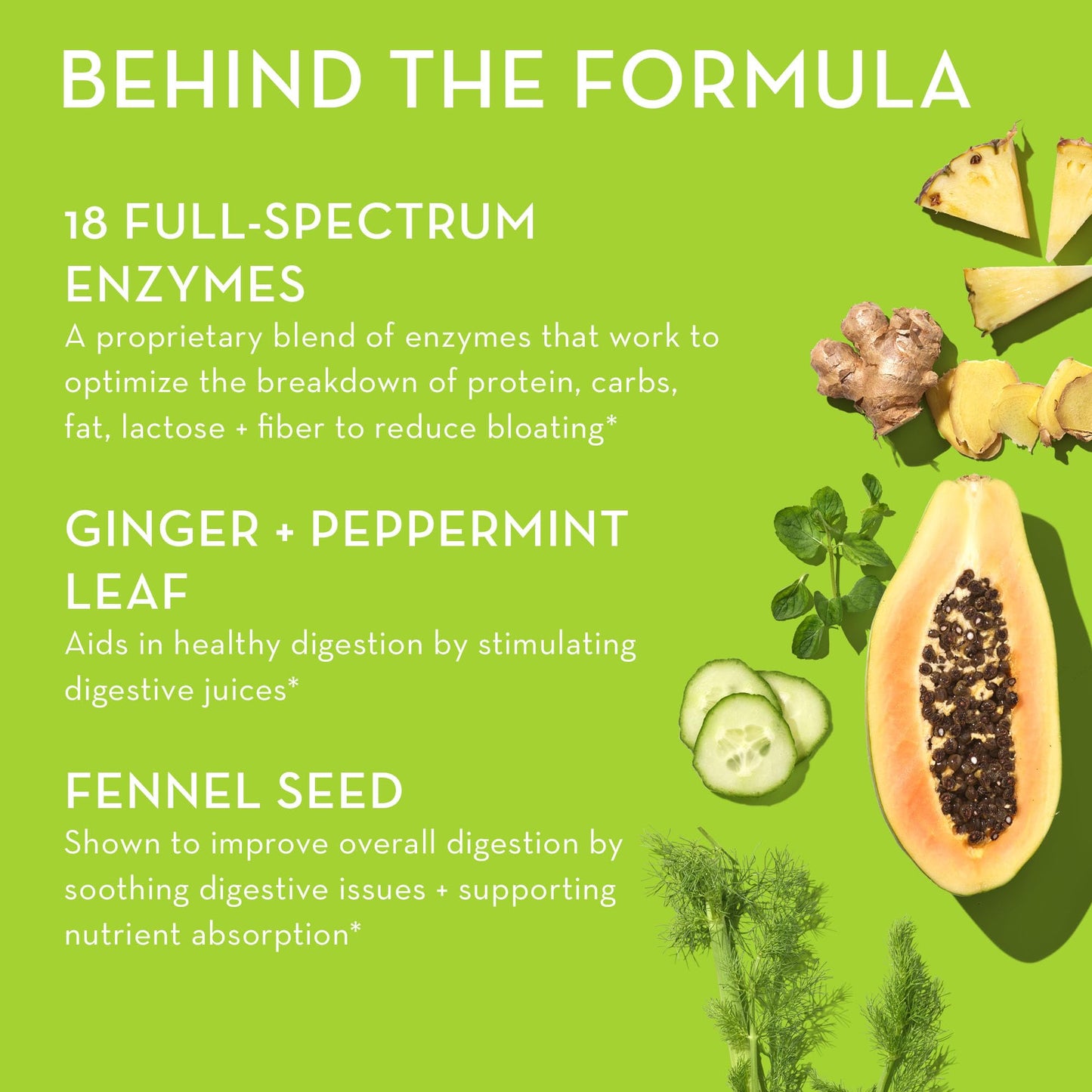 HUM Flatter Me – Digestive Enzymes for Bloating Relief & Gut Health