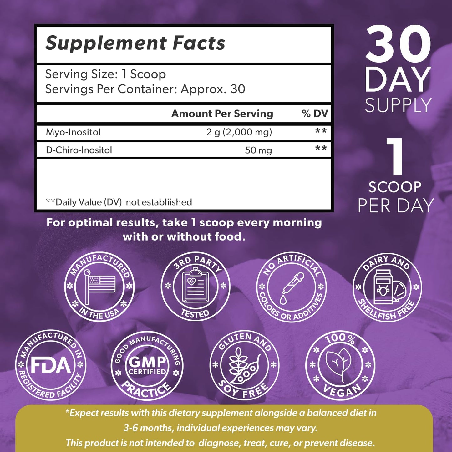 Intimate Rose Inositol Supplement for Women Powder - Myo-inositol & D-Chiro Inositol - Hormonal Balance & Healthy Ovarian Function Support for Women - Ideal 40:1 Ratio - Made in USA