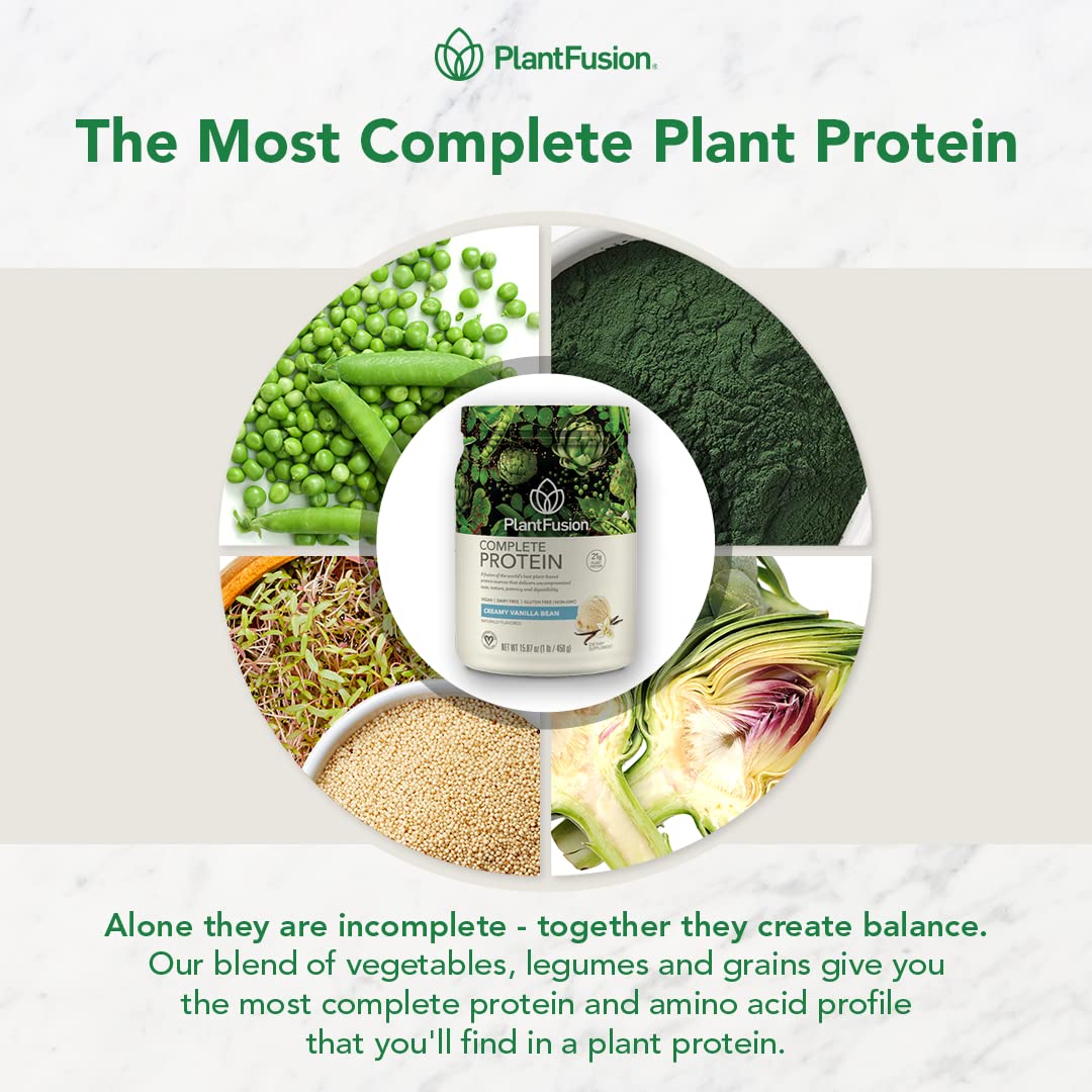 PlantFusion Complete Chocolate Vegan Protein – Keto, Gluten-Free, 1 lb