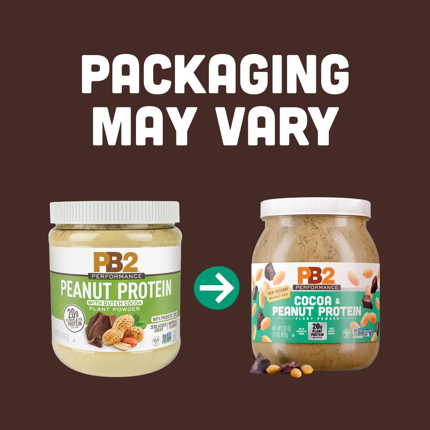 PB2 Vegan Protein Powder – Peanut Cocoa, 20g Protein, 2lb