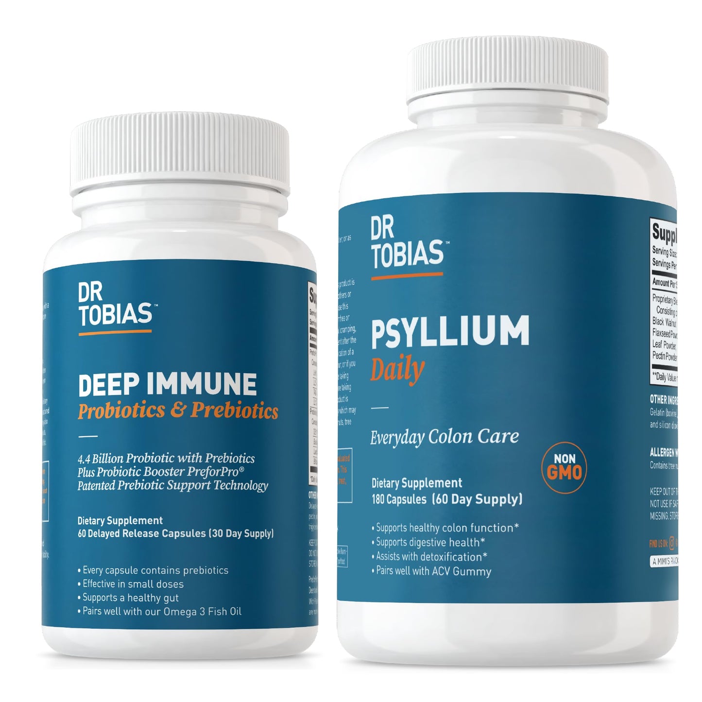 Dr. Tobias Deep Immune – Probiotics, Prebiotics & Fiber for Gut Health