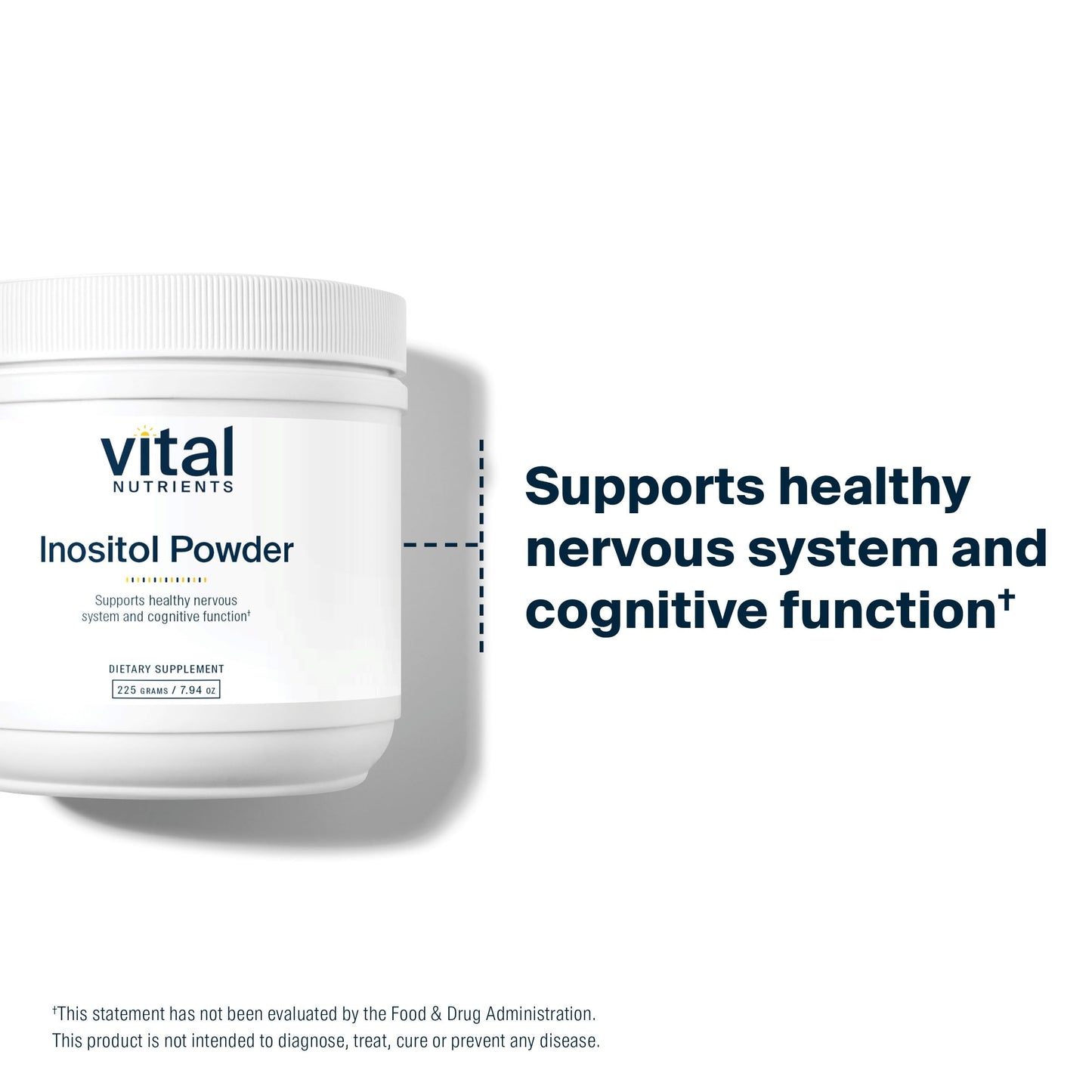 Vital Nutrients Inositol Powder | Myo Inositol Supplement for Women and Men | Supports Energy, Nervous System, Metabolism & Ovarian Function* | Vegan, Gluten, Dairy, Soy Free | 56 Servings