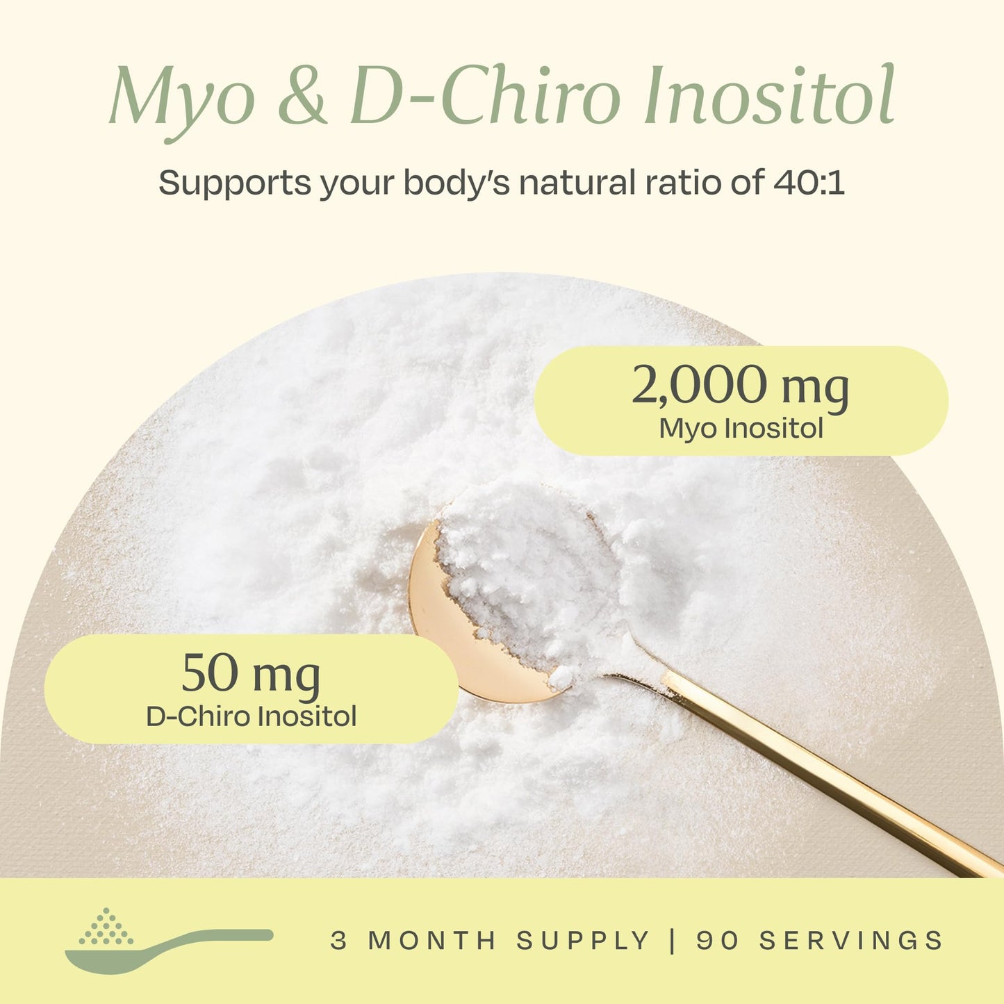 BOND Inositol Powder: Pure Myo-inositol & D-Chiro Inositol for Hormone Balance for Women and Ovarian Support Vitamins - Vegan, Vitamin B8 Myo Inositol Supplement - 90 Servings, 40:1 Ratio